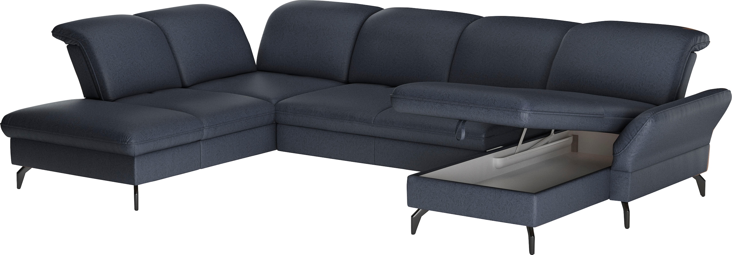 sit&more Wohnlandschaft »Leandro U-Form«, Wahlweise mit Bett-, Kopfteil - und Armlehnfunktion, sowie Bettkasten