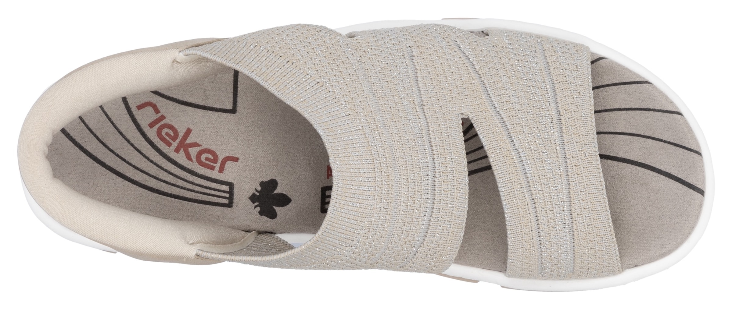 Rieker Sandale, Trekkingsandale, Outdoorsandale, Sommerschuh mit Elastik-Einschlupf