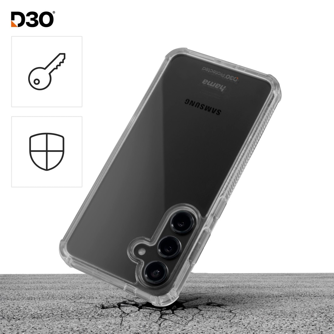 Hama Smartphone-Hülle »Handyhülle „Extreme Protect“ für S24 Ultra (stoßfest, sturzsicher)«, Samsung Galaxy S24 Ultra, Anti-Vergilbung, D3O-Technologie, Kratzschutz