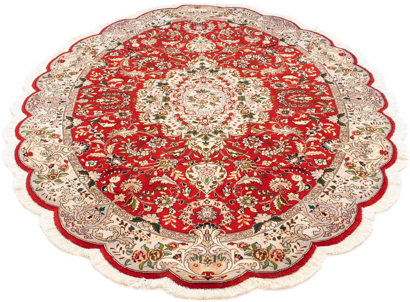 morgenland Orientteppich »Perser - Täbriz - Royal oval - 200 x 130 cm - rot günstig online kaufen