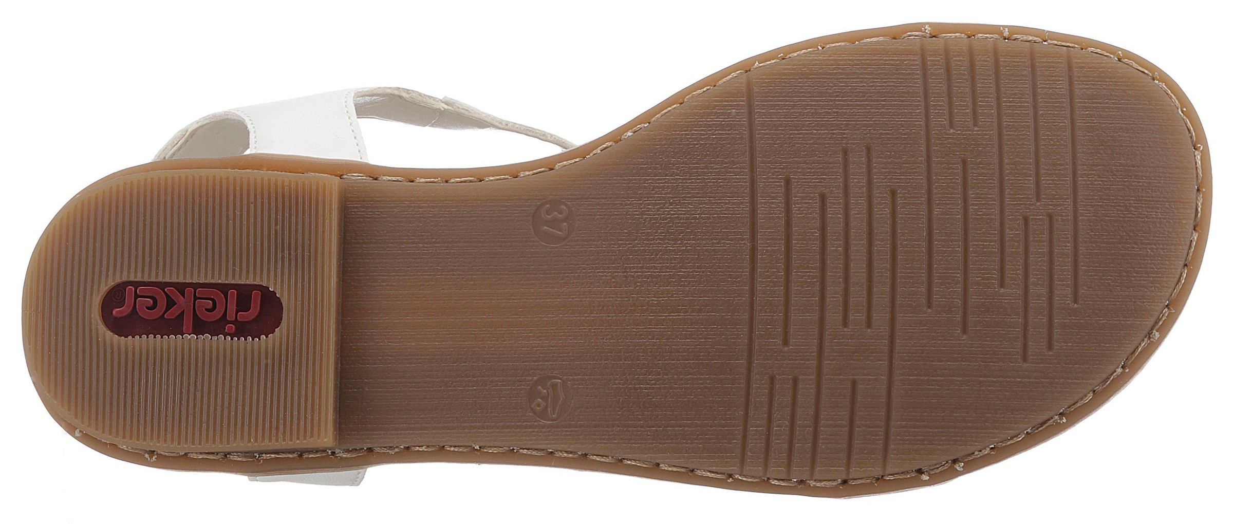 Rieker Riemchensandale  , Sommerschuh, Sandalette, Blockabsatz, mit Schmuckapplikation