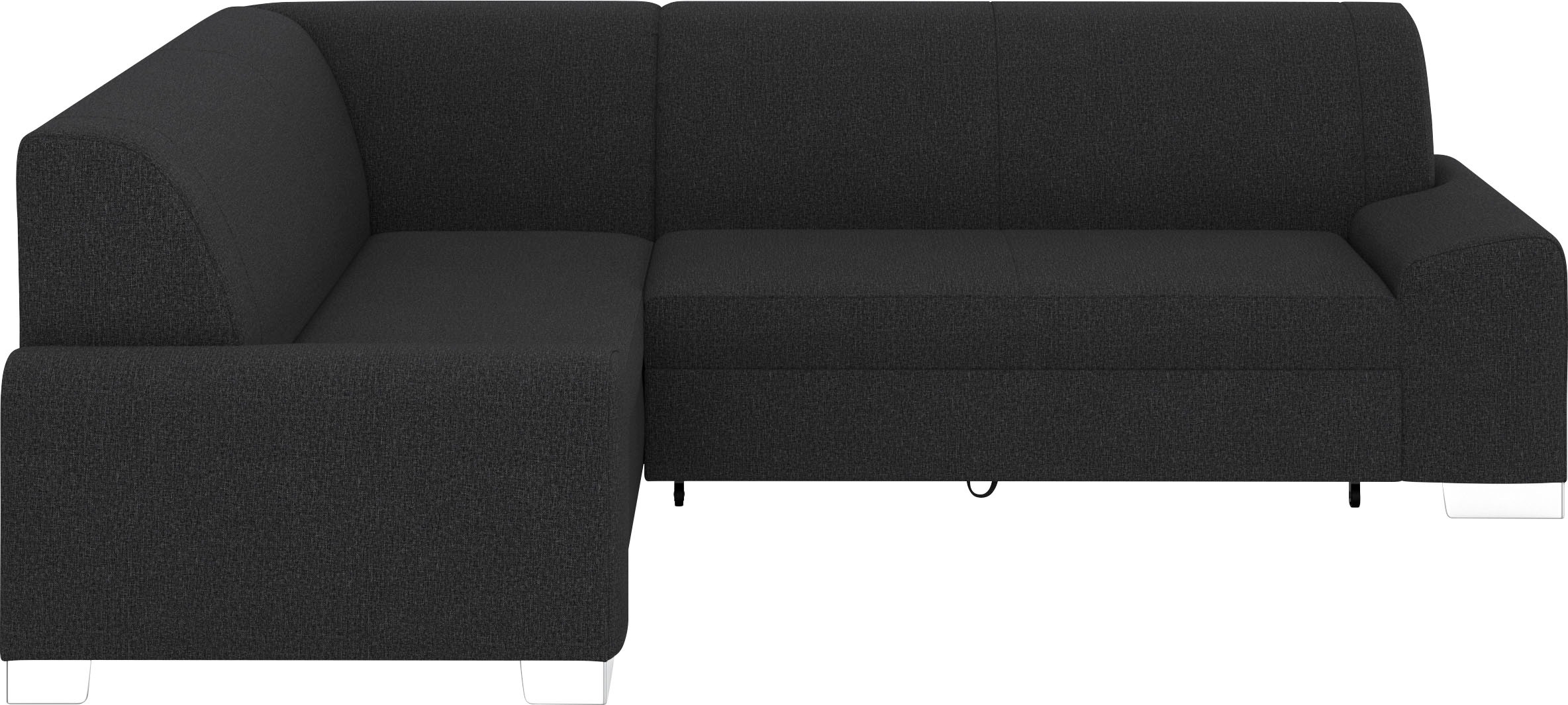 DOMO collection Ecksofa »Anzio in kubischer Formensprache, flache Armlehnen, L-Form«, Wahlweise mit Bettfunktion und Federkern für hohen Sitzkomfort