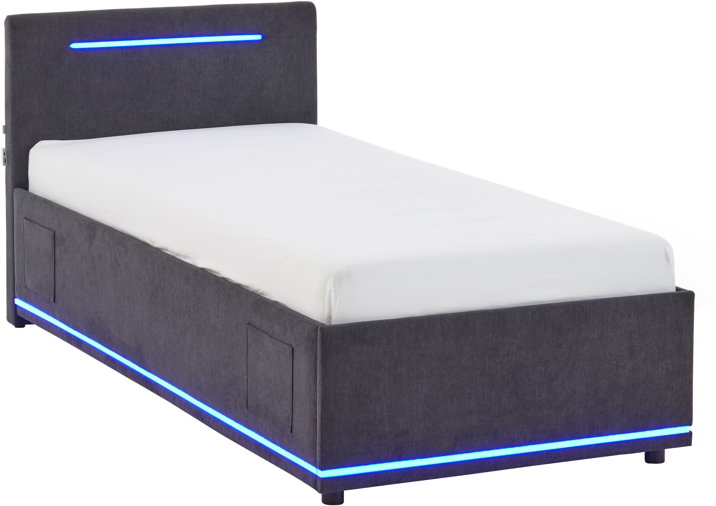 meise.möbel Polsterbett »CIRCLE inkl. LED-Beleuchtung & USB-Anschluss, wahlweise mit Bettkasten« erhältlich in den Breiten 90cm, 120cm & 140cm