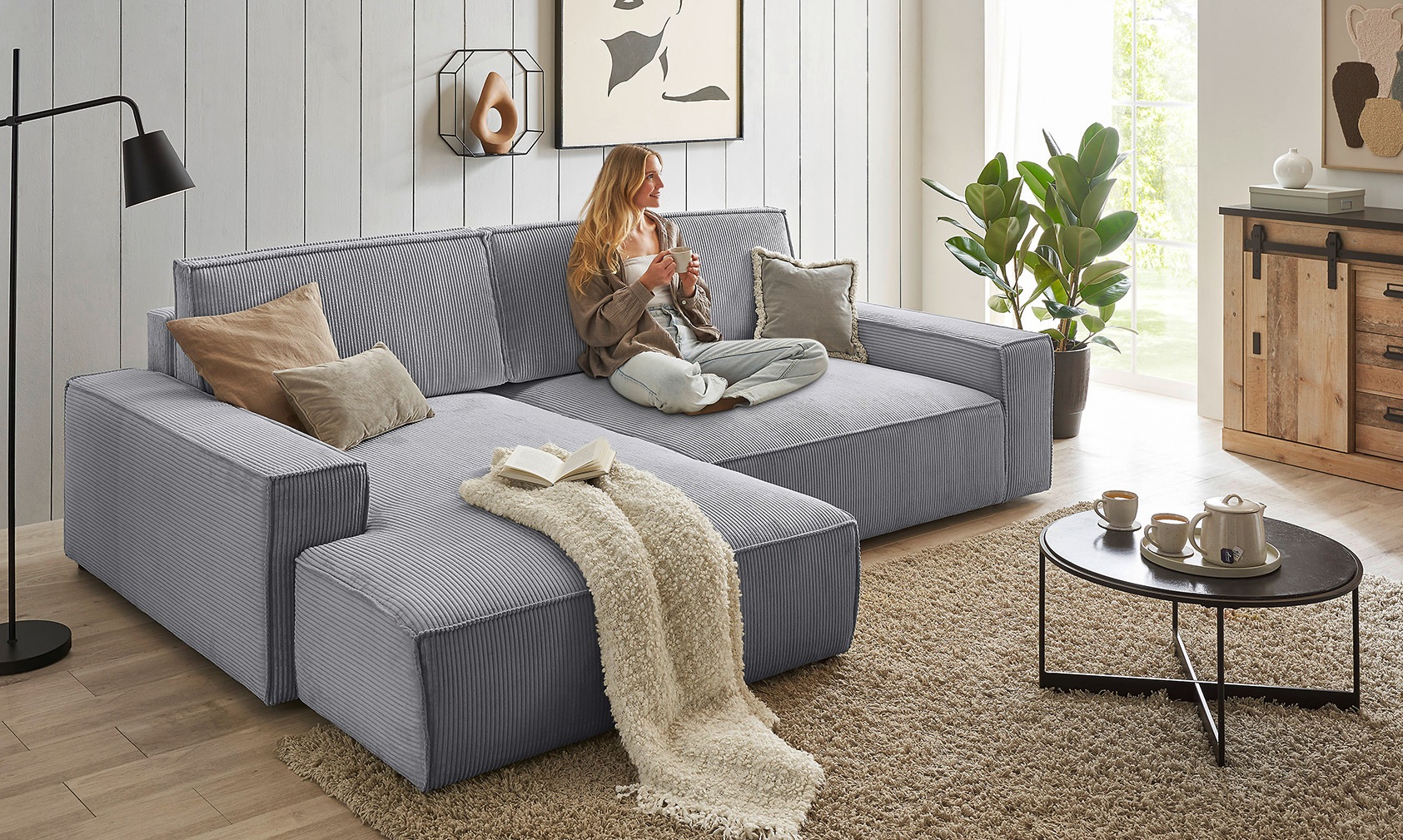 Home affaire Ecksofa »NEU: SHERWOODL XXL 284, Big-Sofa L-Form, tiefe Sitzfl günstig online kaufen