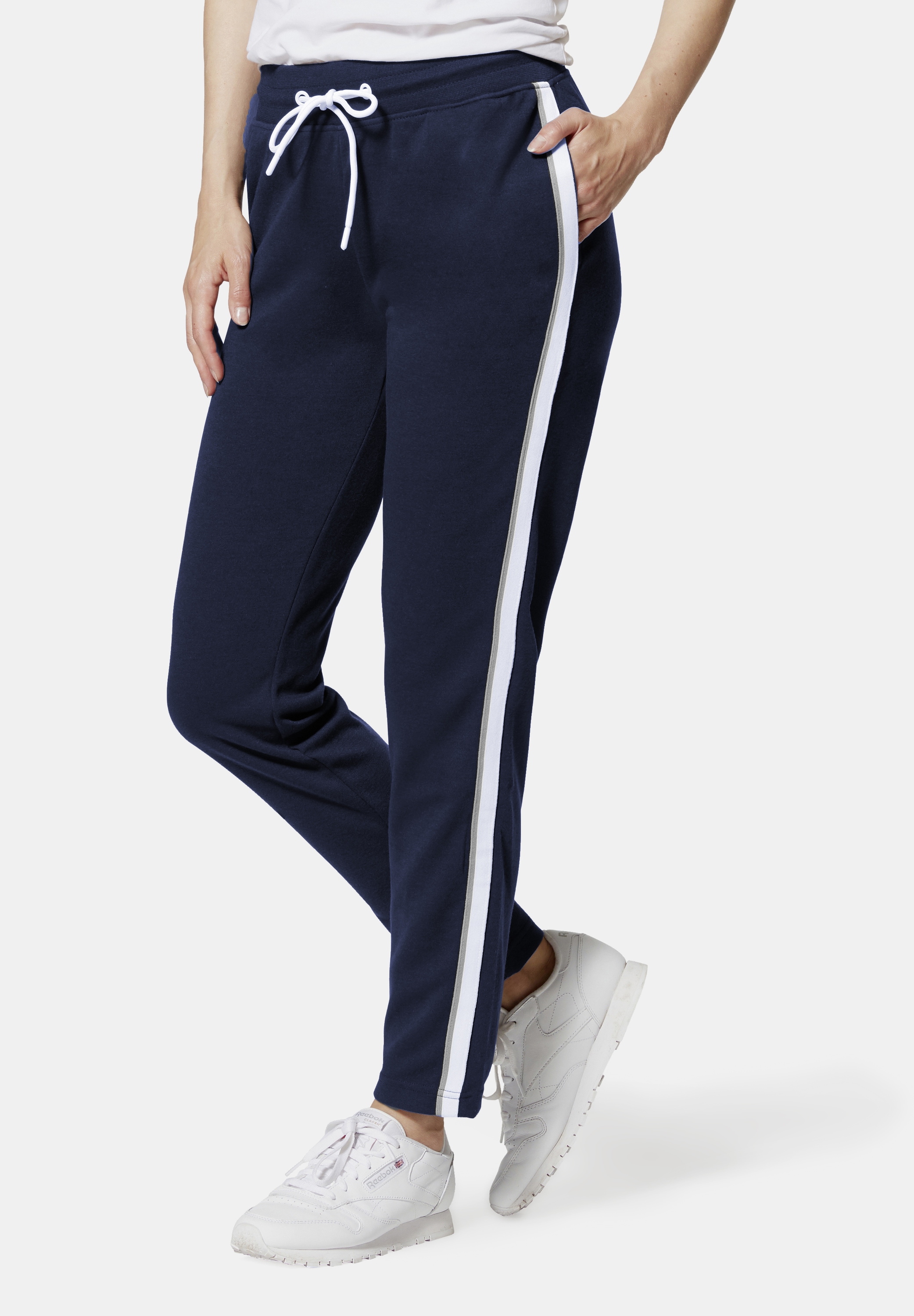 Sporthose JUDY 30 Galon D. Sweathose, Sporthose Regular Fit Sport Baumwolle für Damen, Gr. 36/38, navy