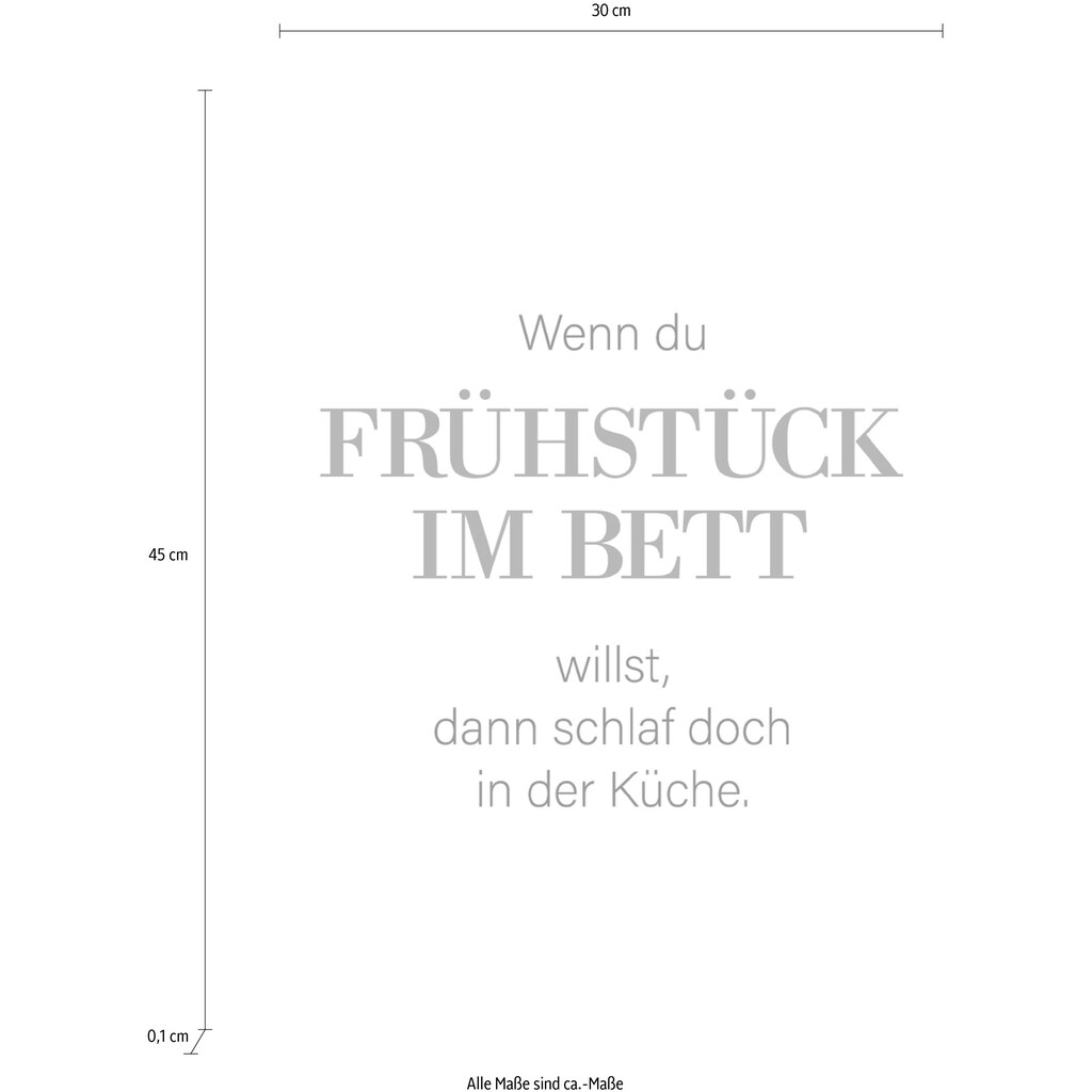 queence Wanddekoobjekt »FRÜHSTÜCK IM BETT«