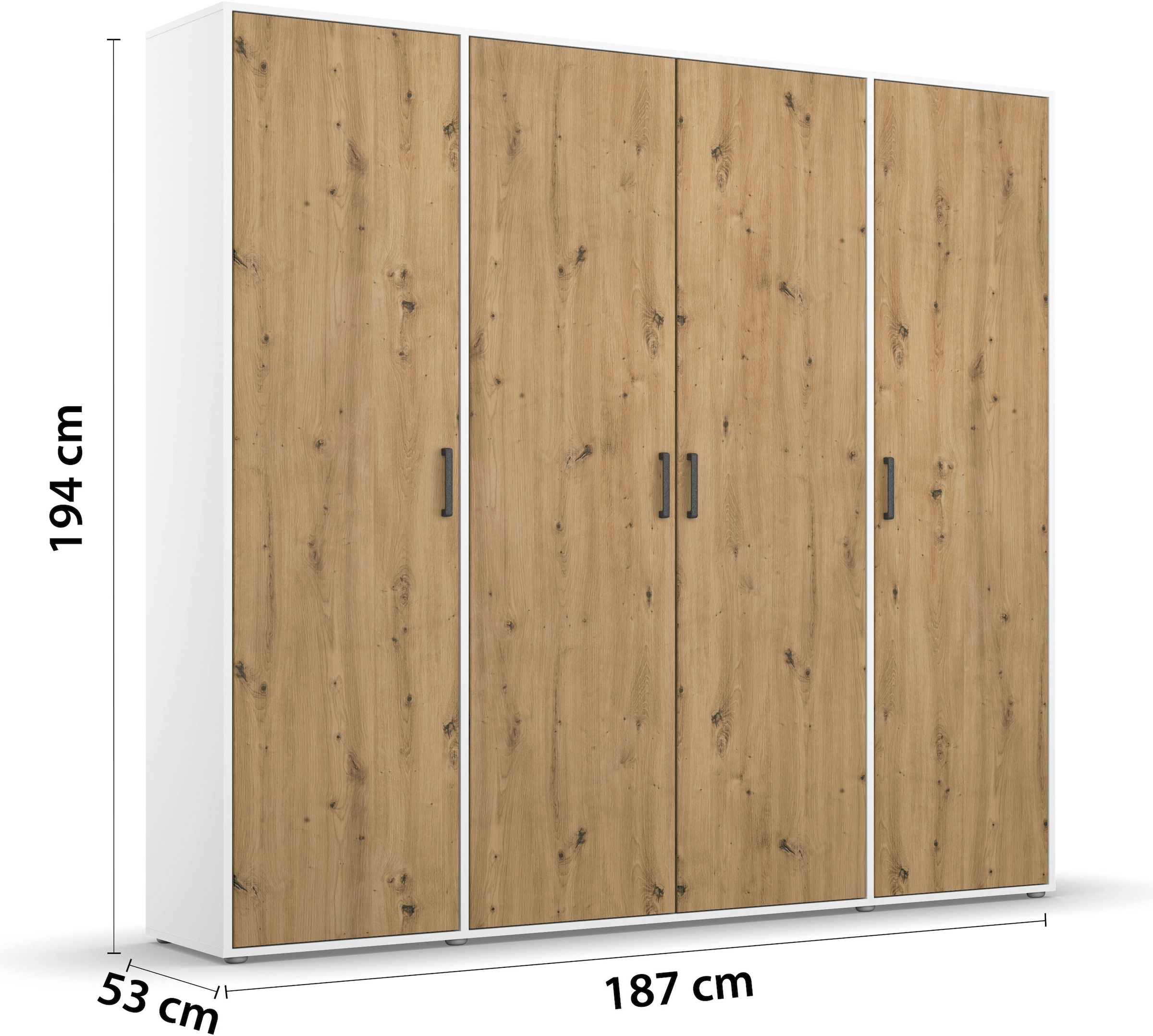 rauch Kleiderschrank »VOYAGER Otto´s Choice Garderobe Wäscheschrank TOPSELLER Schlafzimmer«, (in 3 verschiedenen Ausstattungen BASIC/CLASSIC/PREMIUM), Schrank mit modernen Griffen in viel Stauraum MADE IN GERMANY