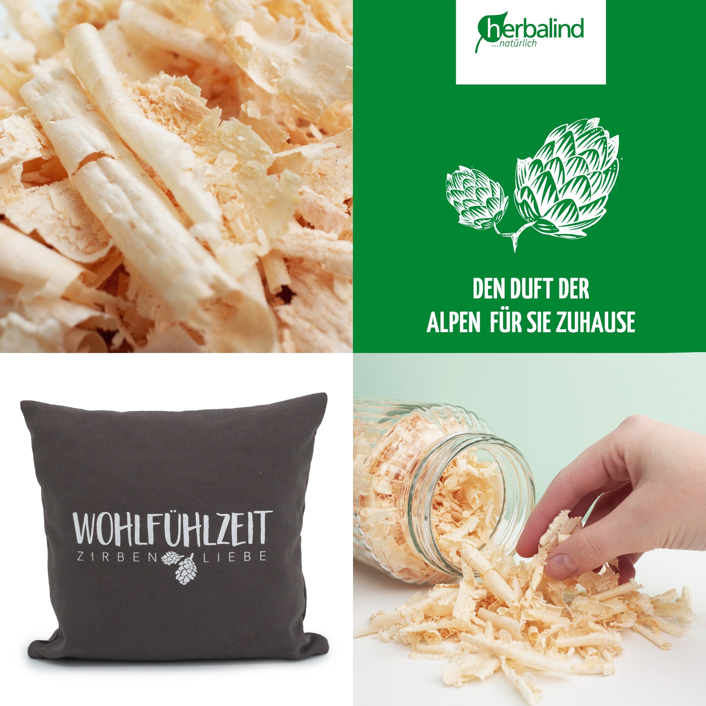 herbalind Zirbenkissen »5652 Zirbenkissen«, (1 tlg.) günstig online kaufen