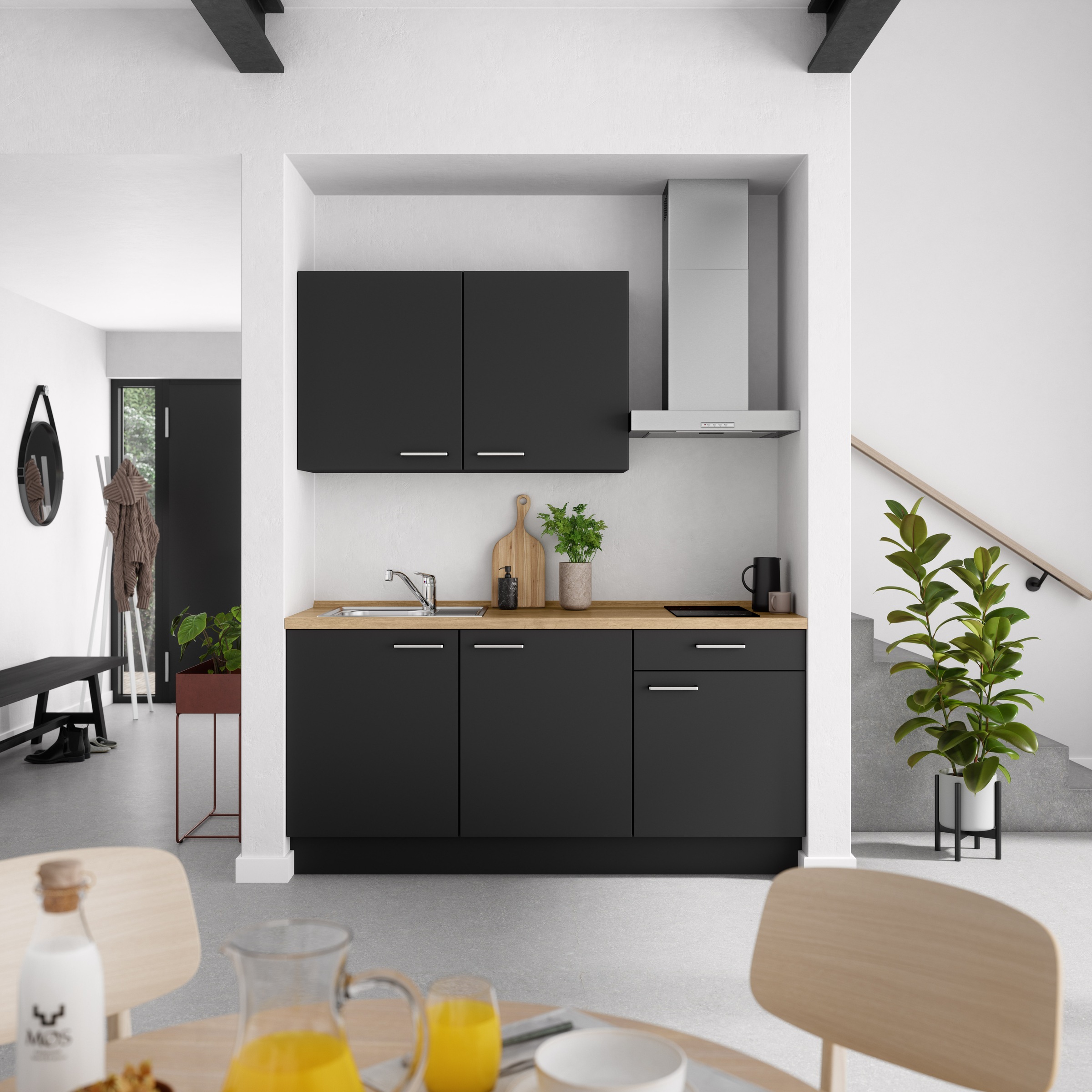 nobilia® Küchenzeile »"Touch I"«, vormontiert, Ausrichtung wählbar, Breite 180 cm, wahlw. mit E-Geräten