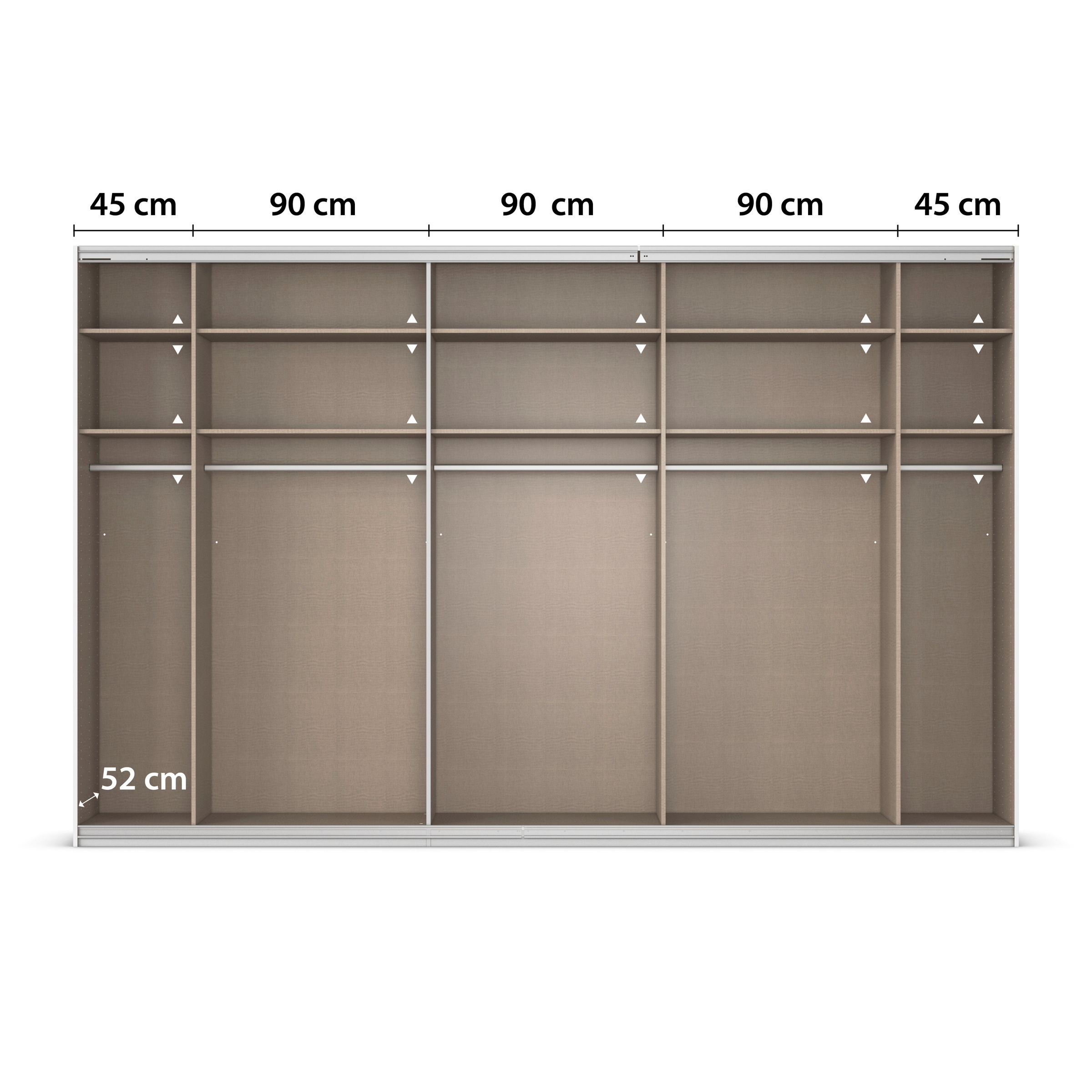 rauch Kleiderschrank »Schwebetürenschrank OTTO´s Choice Garderobe Schrank TOP ANGEBOT Avola«, (in 3 verschiedenen Ausstattungen BASIC/CLASSIC/PREMIUM inkl. Spiegel), mit eleganten Zierleisten in Chrom, Schwarz oder Weiß MADE IN GERMANY