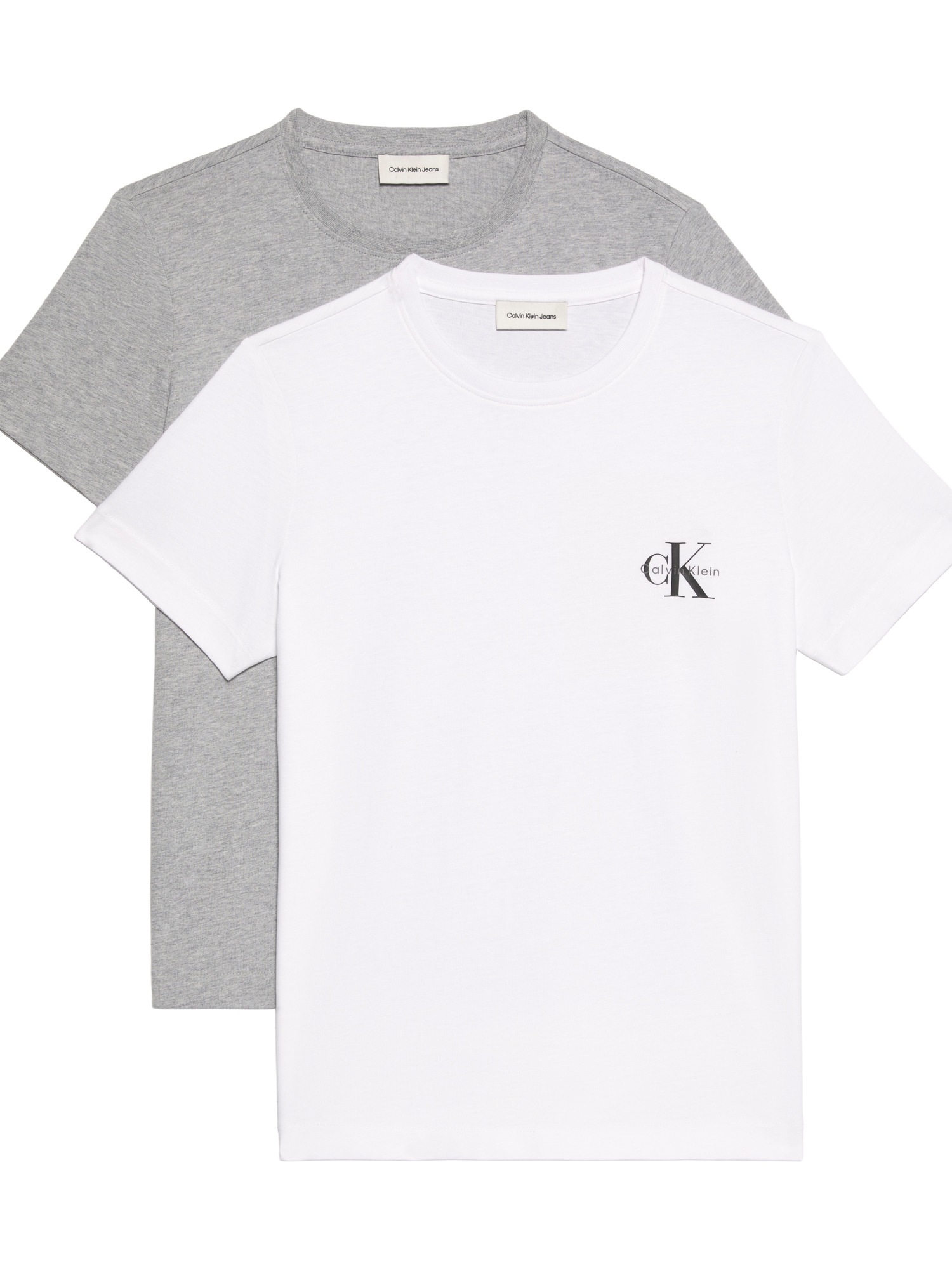 Calvin Klein Jeans T-Shirt »A- Logo CN 2 Pack Tee«, (Packung, 2er-Pack), Mit Rundhalsausschnitt