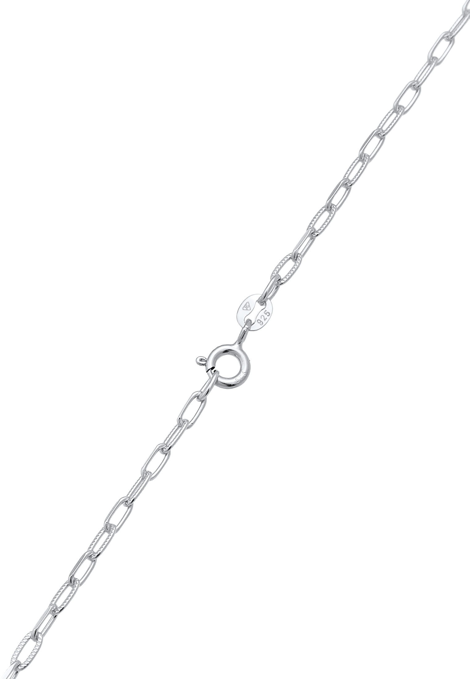 Elli Kette mit Anhänger »Plättchen Coin Gliederkette Trend 925 Silber«