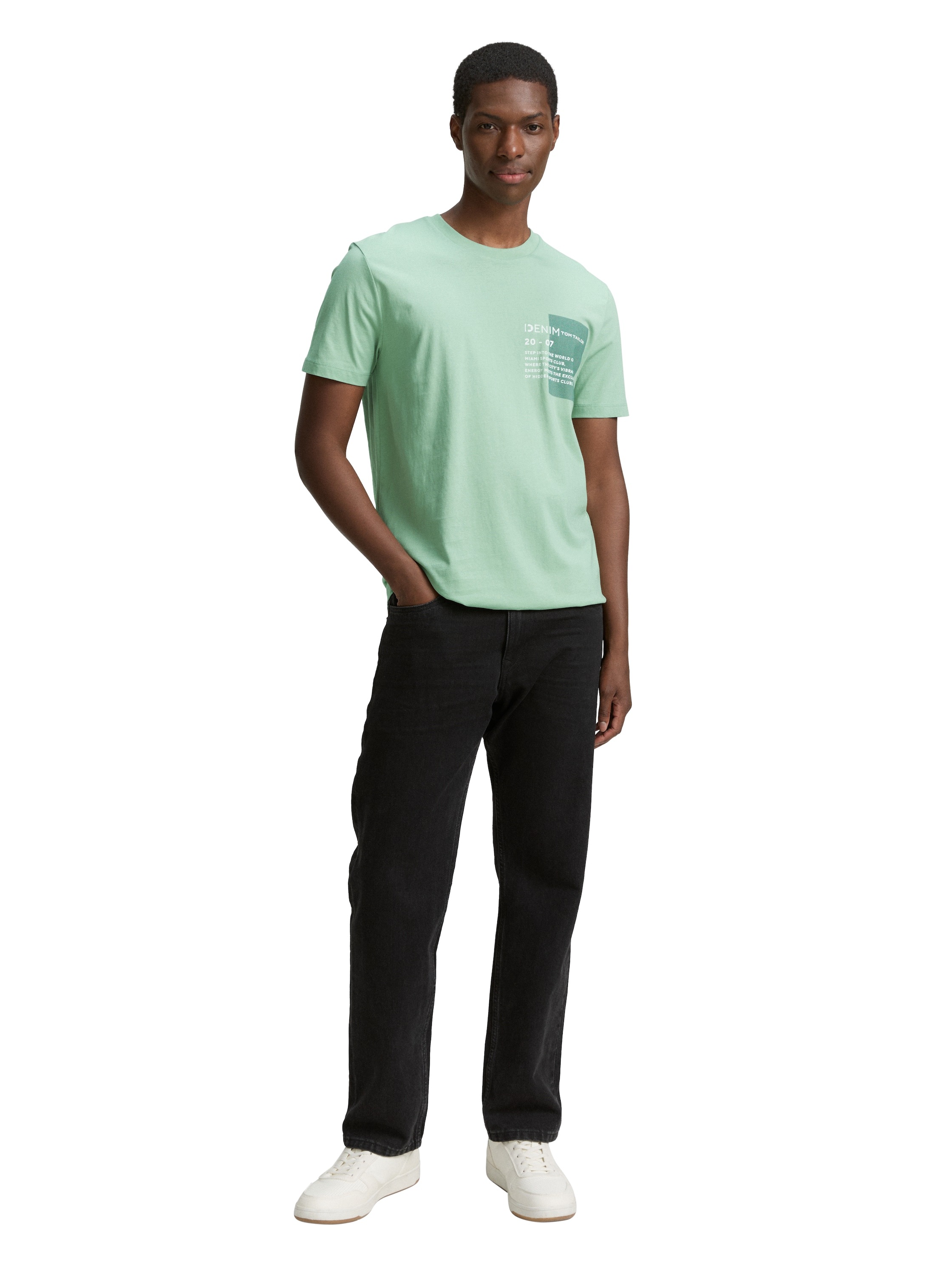 TOM TAILOR Denim T-Shirt, mit verschiedenen Logo Prints