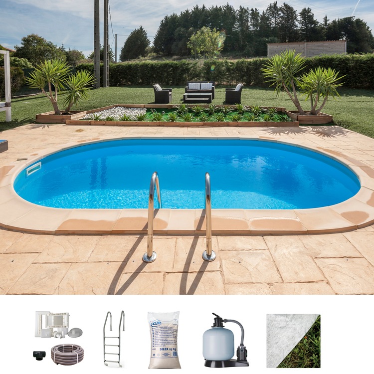 Ovalpool »Madagascar«, (Set), BxLxH: 320x600x150 cm