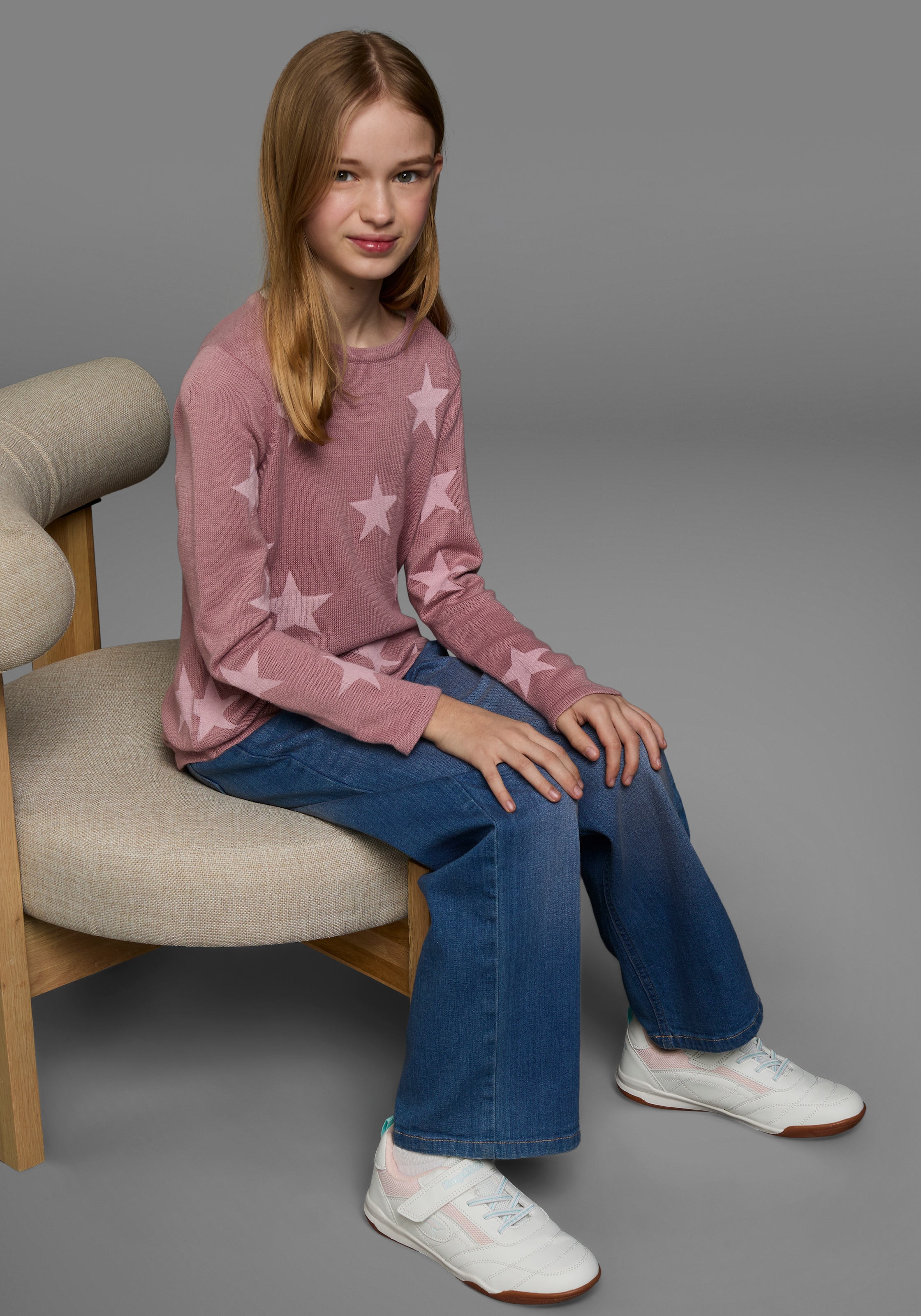 KIDSWORLD Strickpullover »Sterne-Pullover« mit Sternen - Druck