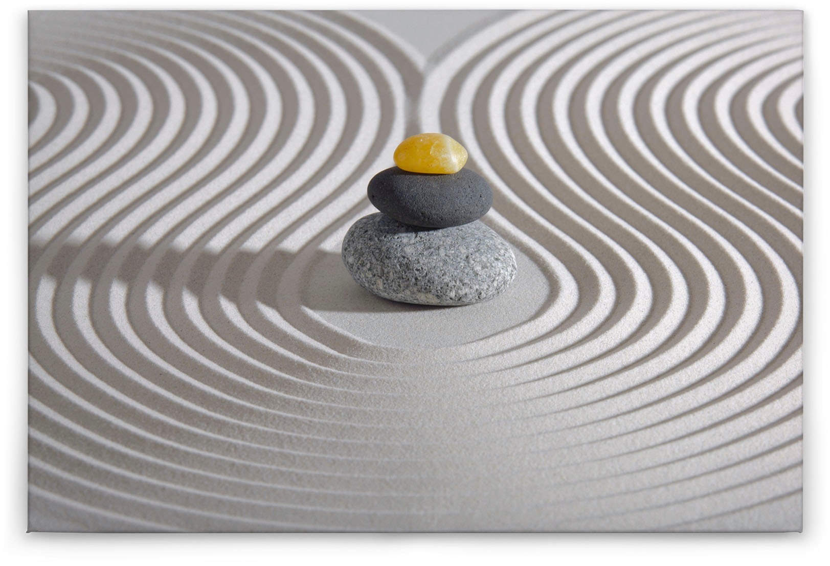 A.S. Création Leinwandbild »Hot Stone Spa«, Kunst-Gemälde-Kinder, (1 St.), Asiatisch Spa Steine Keilrahmen Entspannung Leinwand-Bild Wohnzimmer