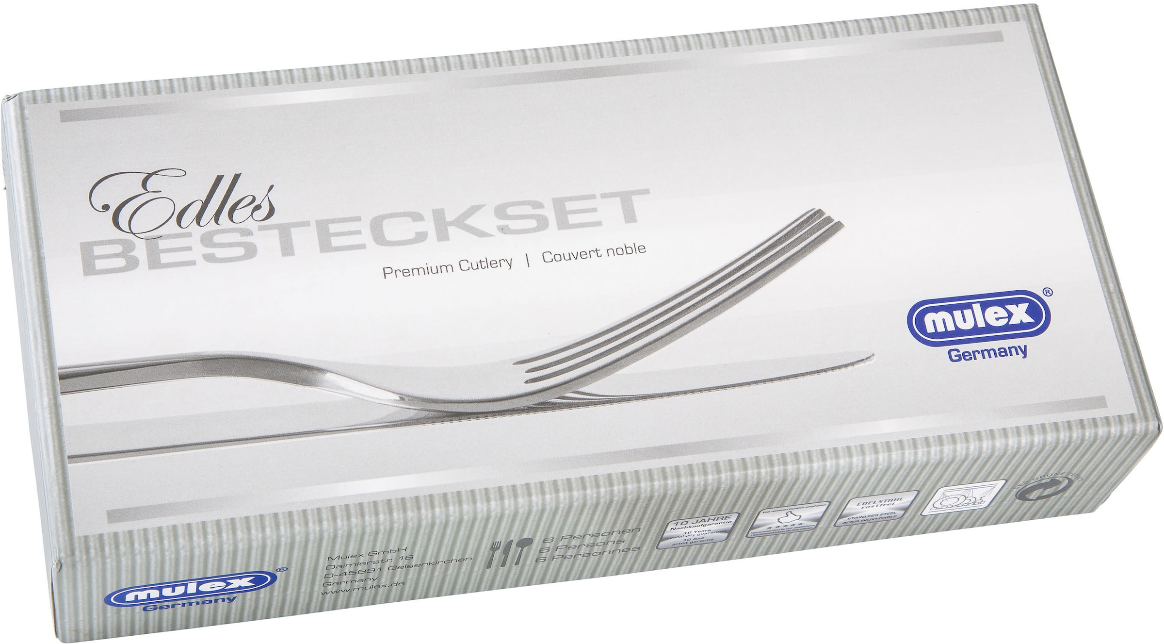 Mulex Besteck-Set »Iowa 18.10, mit angenehmer Haptik«, (Set, 60 tlg.), zeitloser Chic, spülmaschinengeeignet
