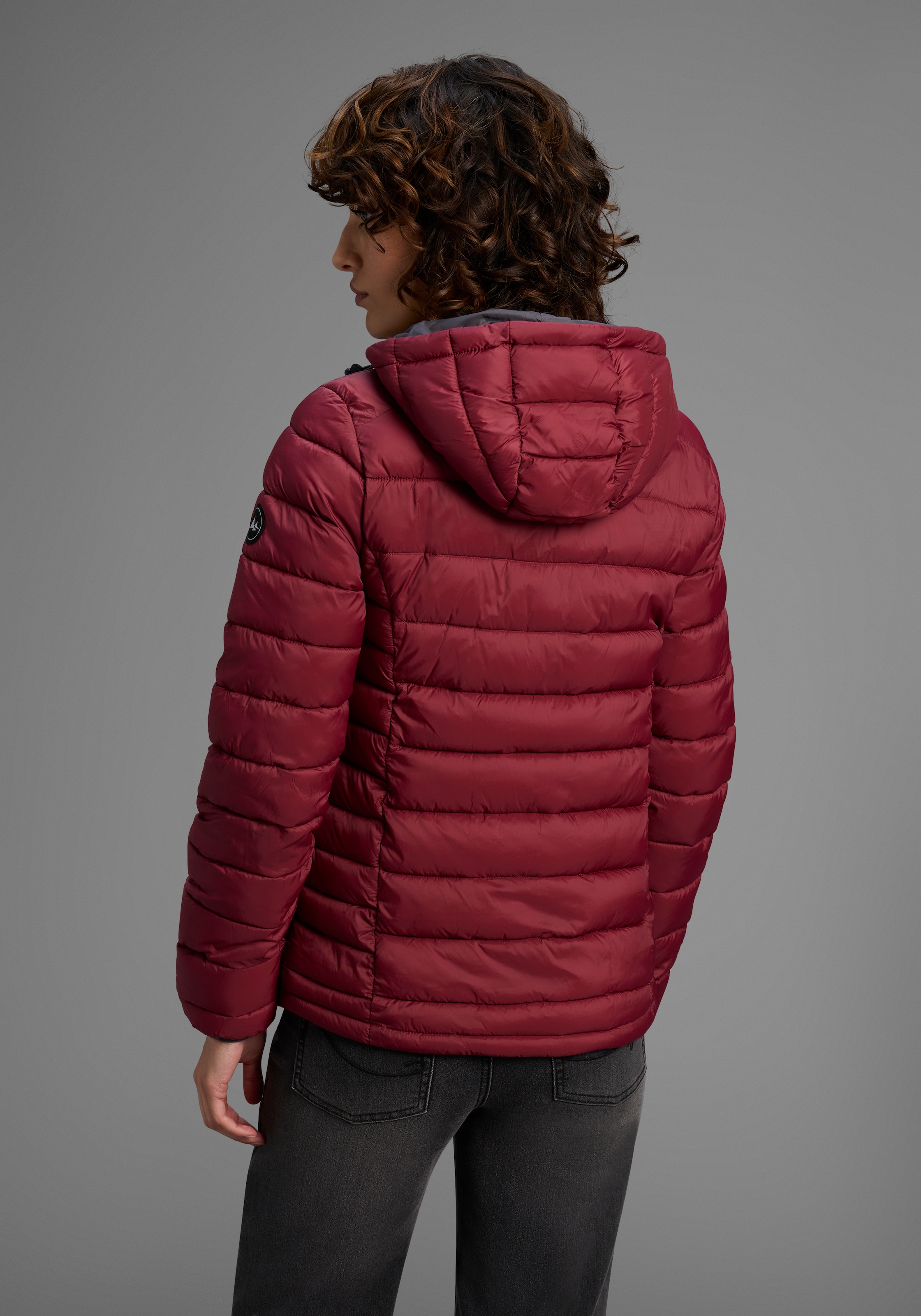 Polarino Steppjacke mit Kapuze Übergangsjacke für kühle Tage,  aus leichtem Webmaterial