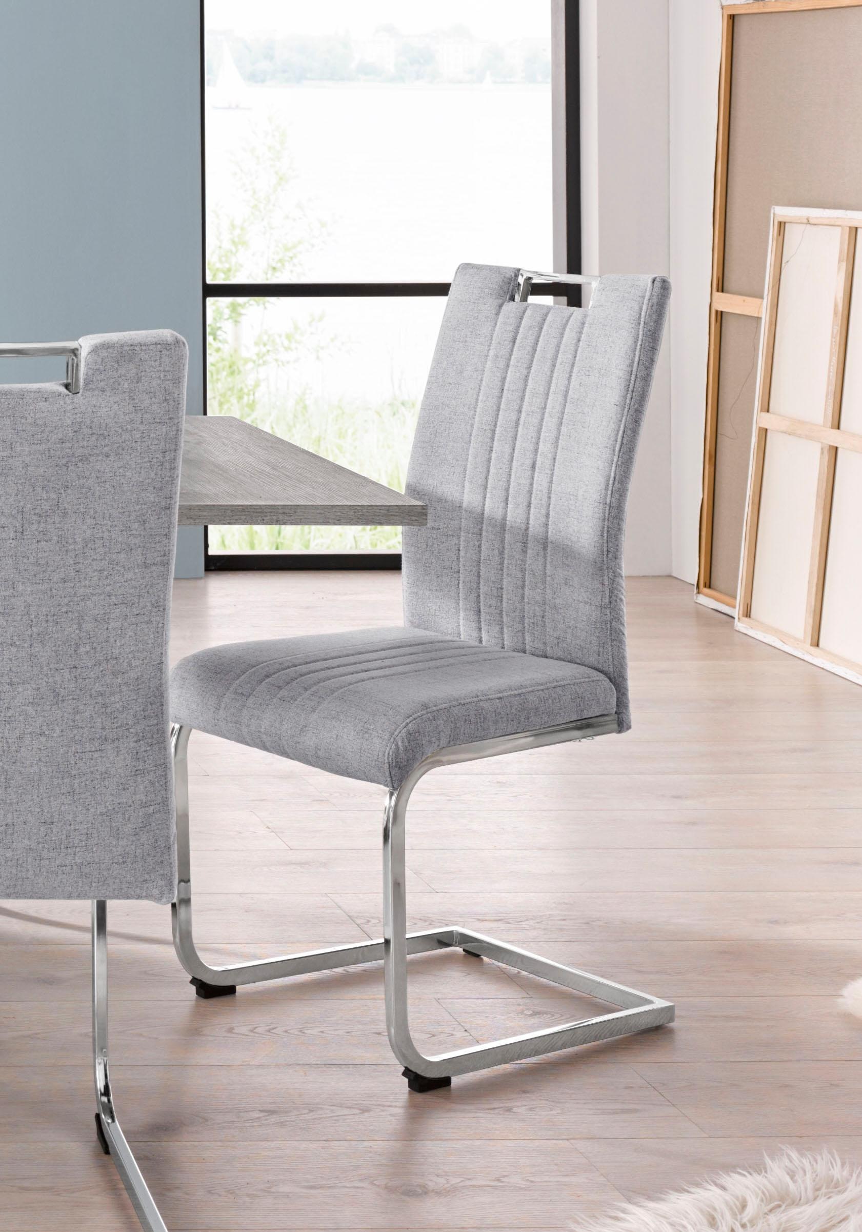 HOME AFFAIRE Freischwinger (Set) 2 Stk. hellgrau + silberfarben