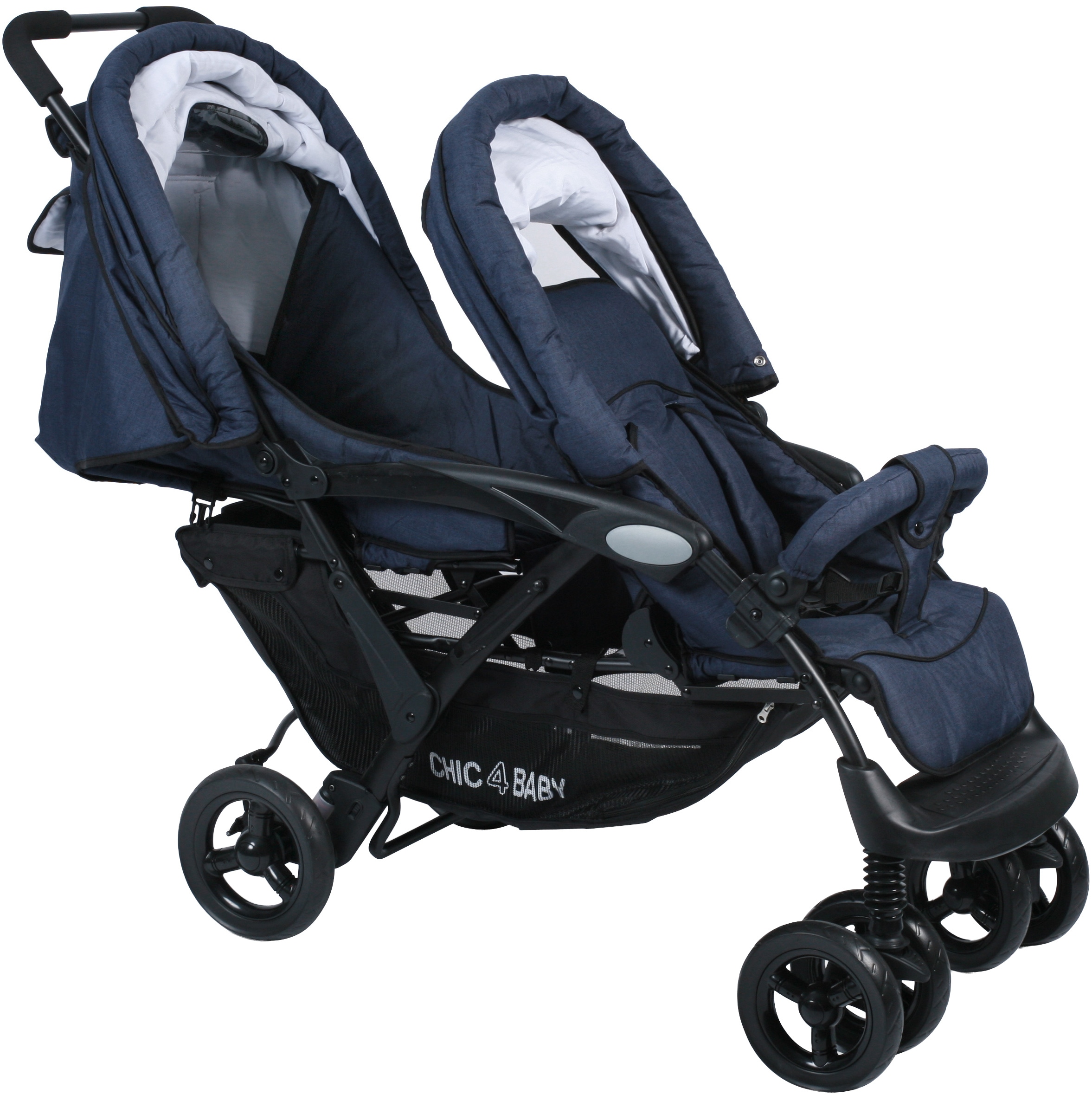 CHIC4BABY Geschwisterwagen »Duo« mit feststellbaren Doppelschwenk-Vorderrädern
