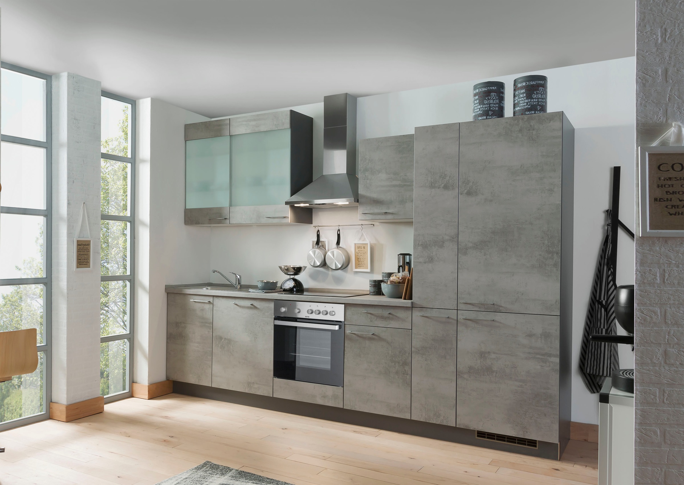 KOCHSTATION Küchenzeile »"KS-Trea", wahlweise mit E-Geräten, höhenverstellb günstig online kaufen