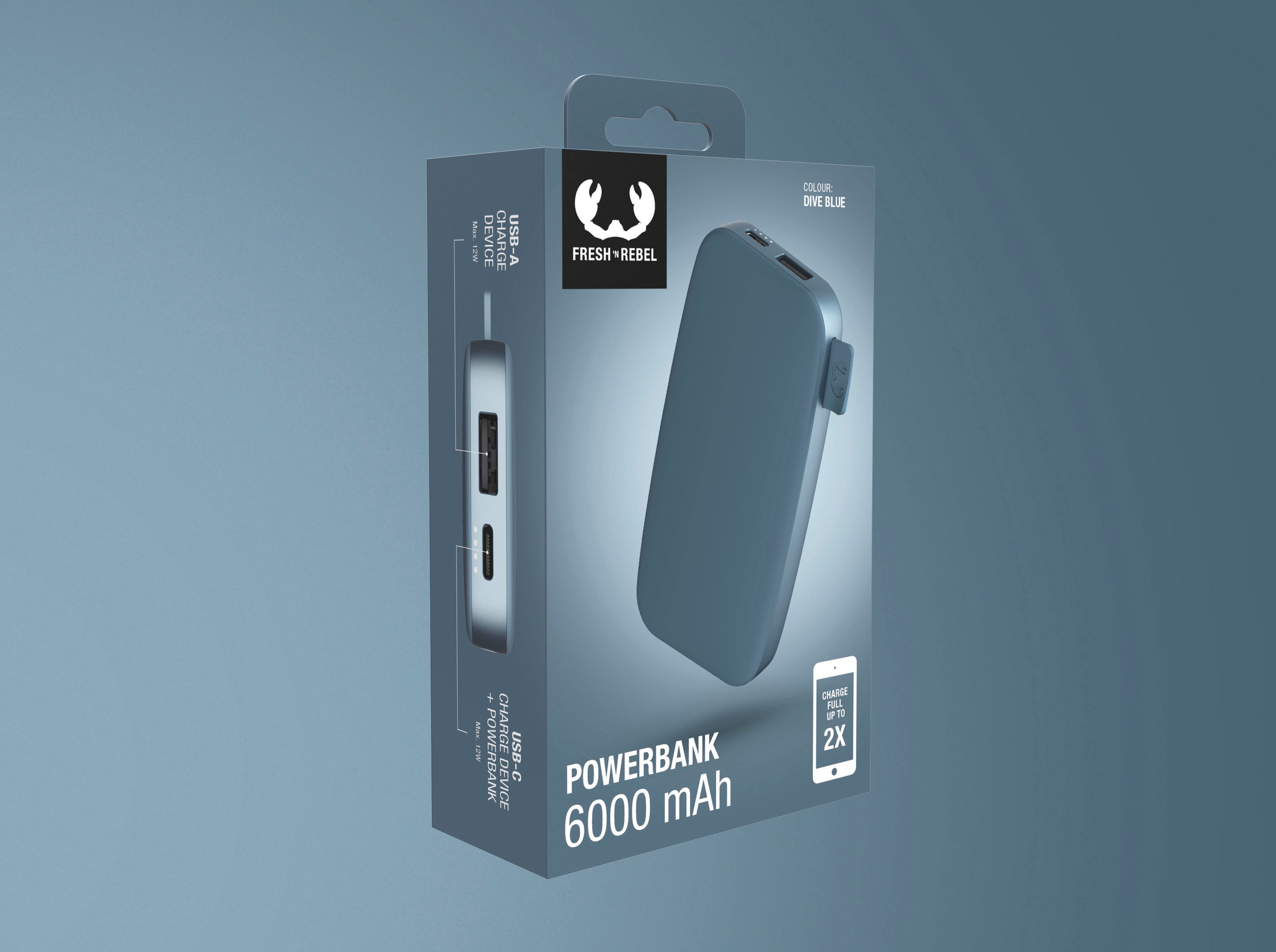 Fresh´n Rebel Powerbank »Power Pack 6000mAh mit USB-C, Fast Charge«, 5 V