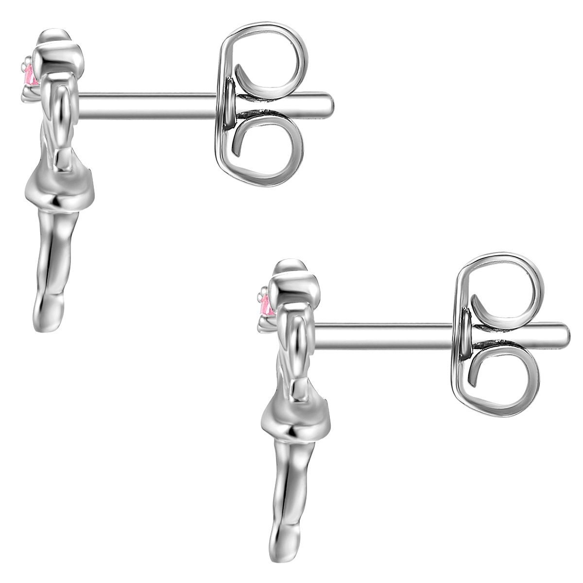 Glanzstücke München Paar Ohrstecker »Set: LLL30«, (2 tlg.), Ohrstecker Sterling Silber Zirkonia rosa