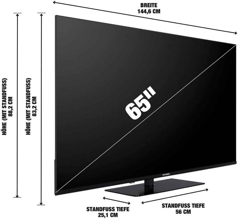 Telefunken LED-Fernseher »D65U975M8CWI«, 4K Ultra HD, Smart-TV