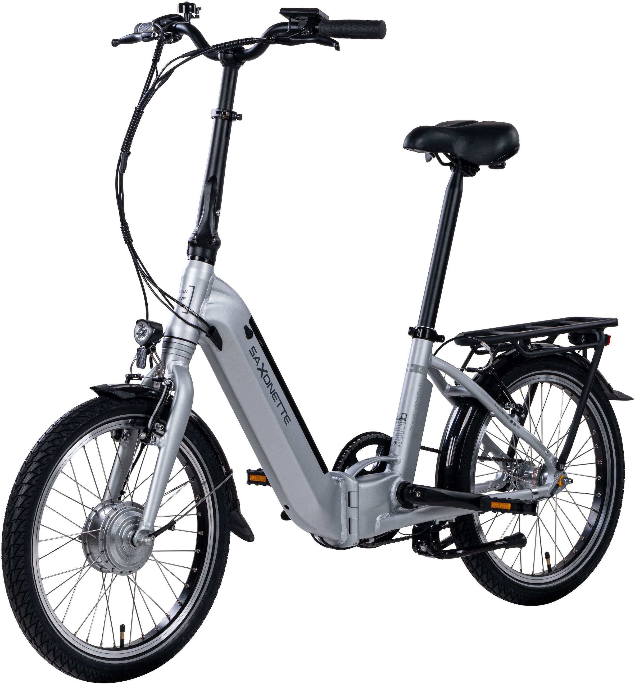 SAXONETTE E-Bike »Compact Comfort Plus 2.0«, 3 Gang, Frontmotor 250 W, (mit Akku-Ladegerät), Pedelec, Elektrofahrrad für Damen u. Herren