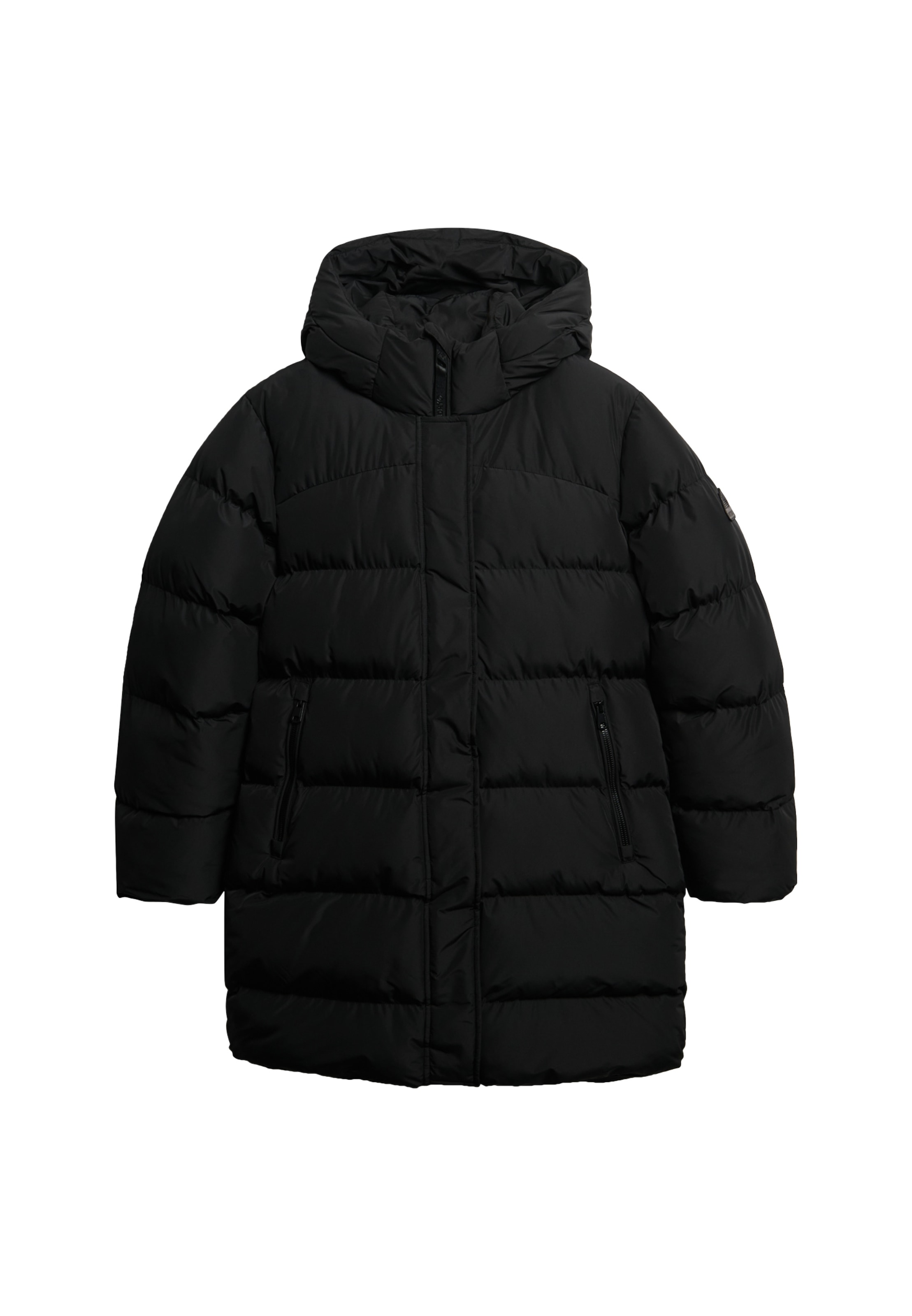 Superdry Steppjacke »HOODED SPORTS PUFFER MID JKT«, mit Kapuze