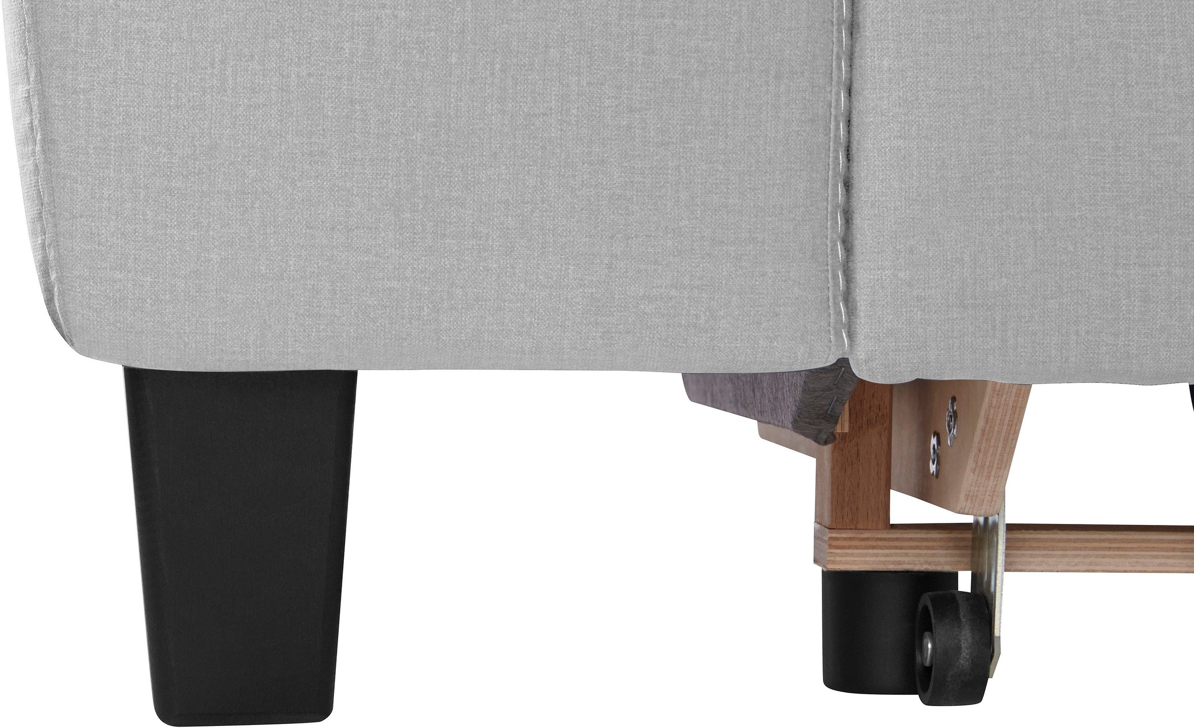 COTTA Polstergarnitur »Morven L-Form«, (Set), Set bestehend aus: Ecksofa mit Kopfteilverstellung & Hocker