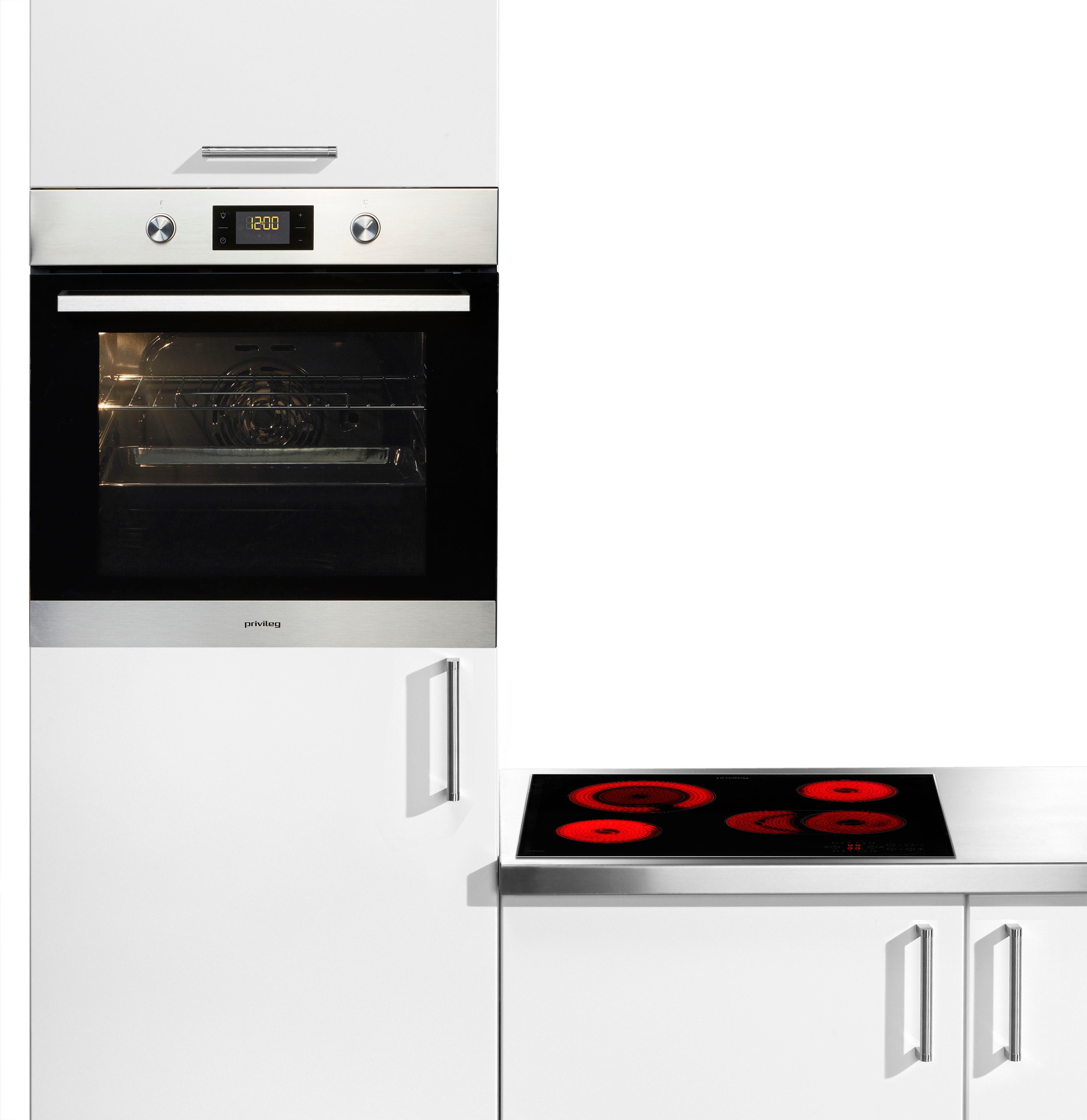 Bild von Privileg Backofen-Set »BAKO Turn&Cook 400«, PBWR6 OP8V2 IN, mit 2-fach-Teleskopauszug, Pyrolyse-Selbstreinigung, mit Restwärmeanzeige