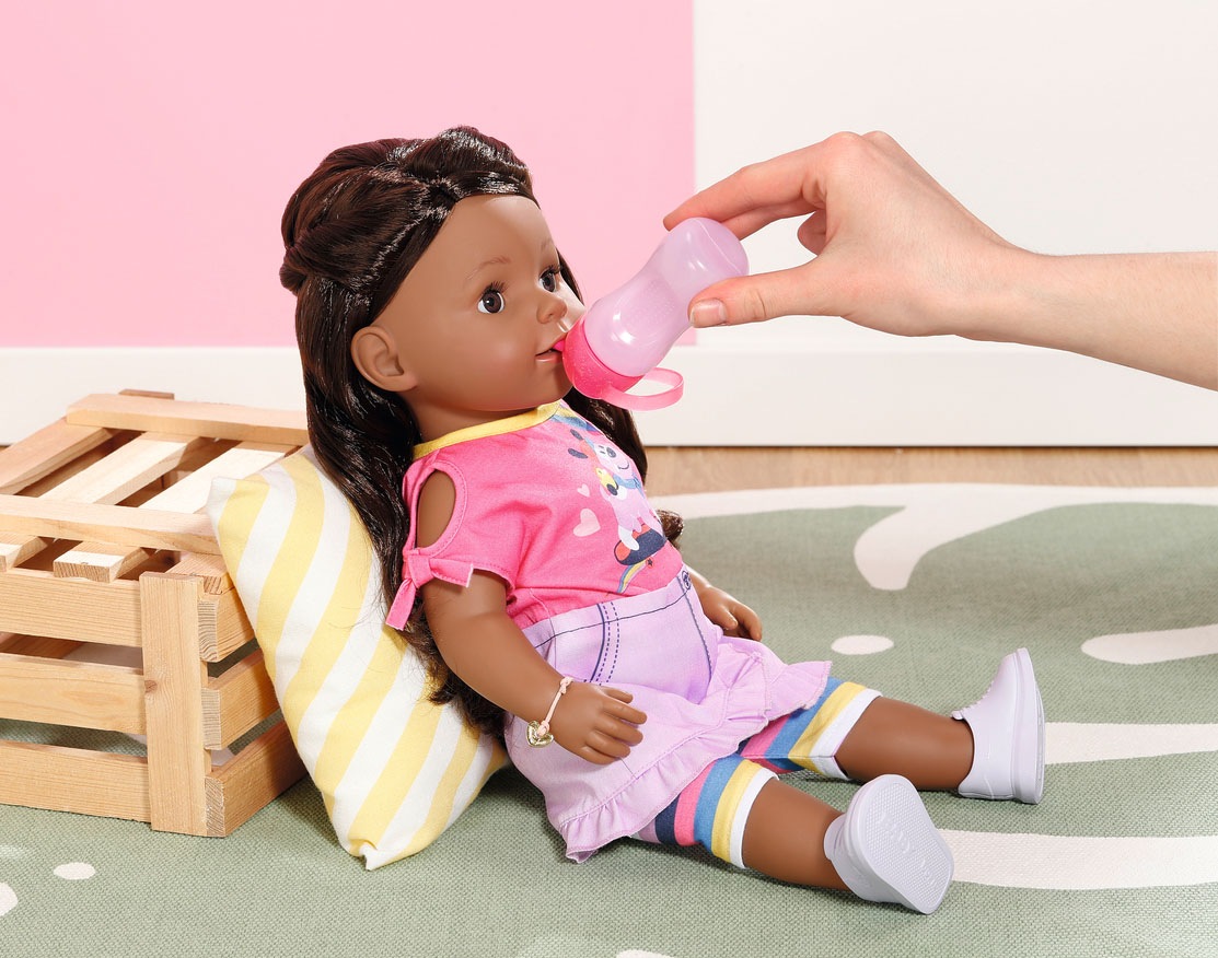 Baby Born Stehpuppe »Sister, Dolls of Colour, 43 cm«, mit lebensechten Funktionen