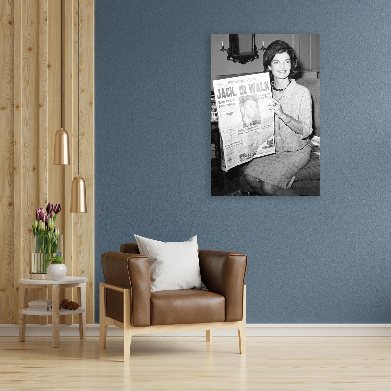 queence Acrylglasbild »Jackie O.«, Schwarz-Weiß-Frau-Stars-Portrait-Foto-Fi günstig online kaufen