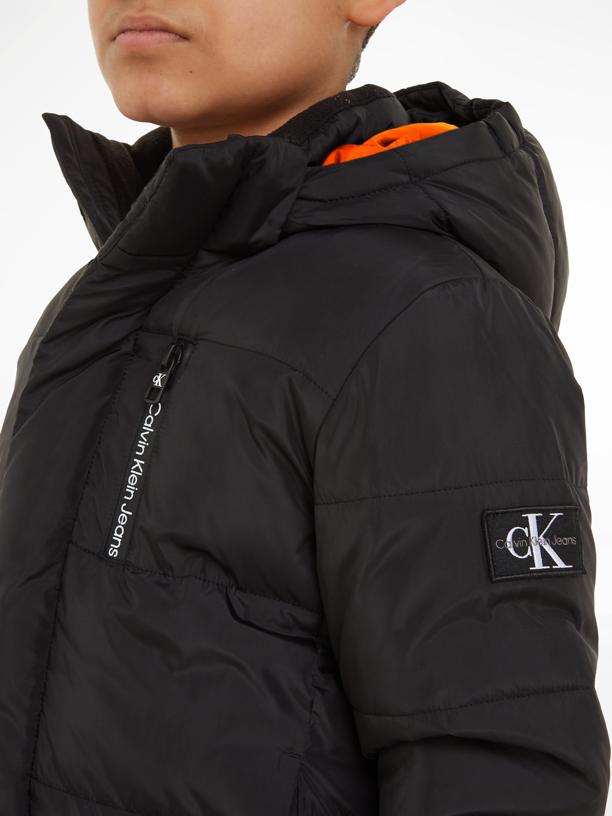 Calvin Klein Jeans Winterjacke »ESSENTIAL PUFFER JACKET« mit Kapuze für Kinder bis 16 Jahre, mit abnehmbarer Kapuze