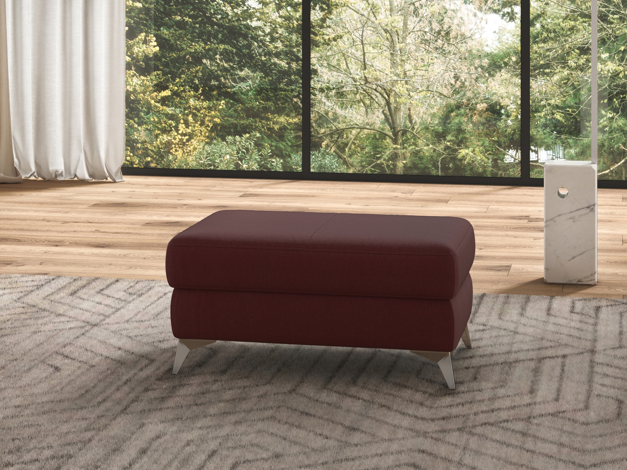 SIT&MORE Stauraumhocker »Padua« mit Stauraum bordeaux