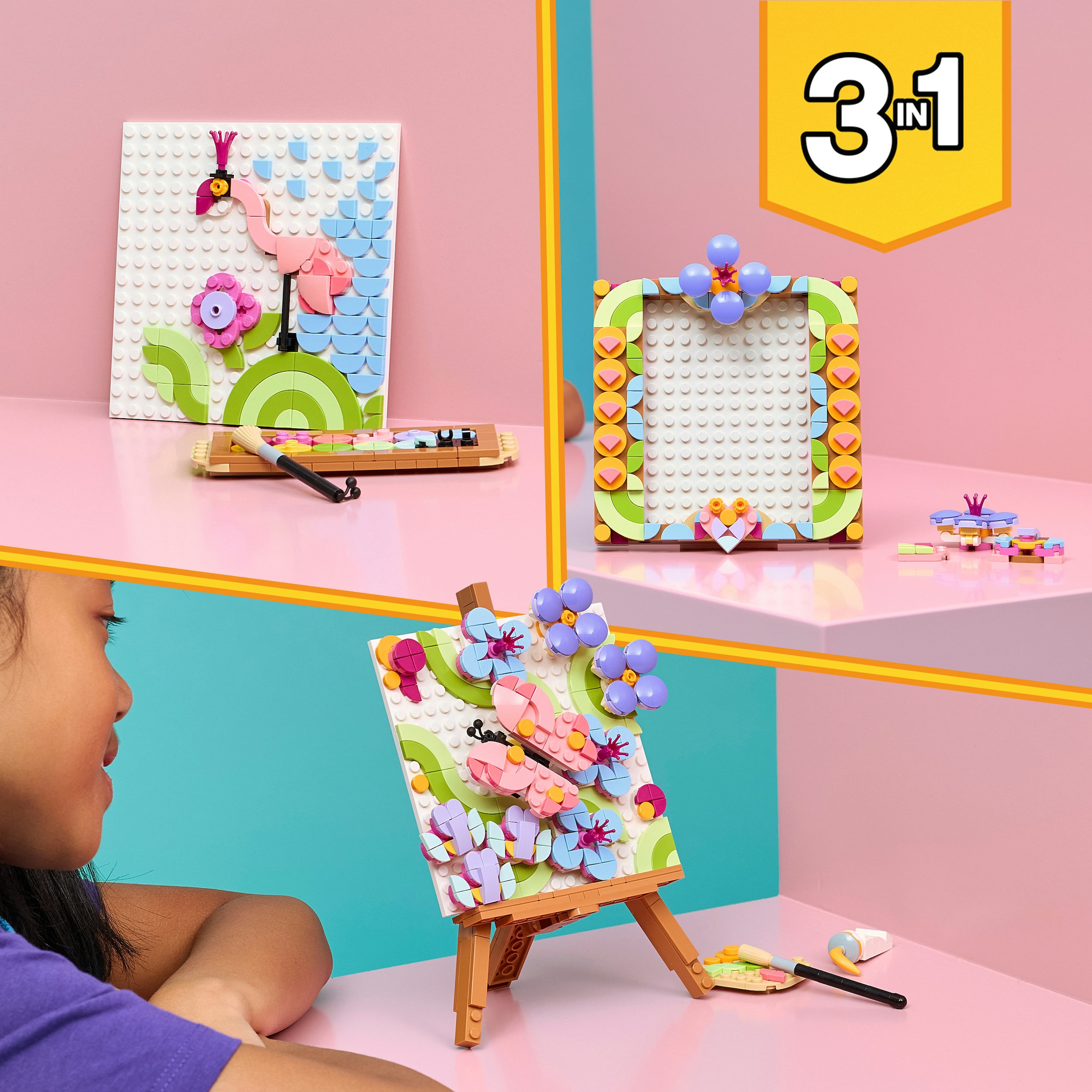 LEGO® Konstruktionsspielsteine »Deko-Blumengemälde (31390), LEGO Creator« Made in Europe