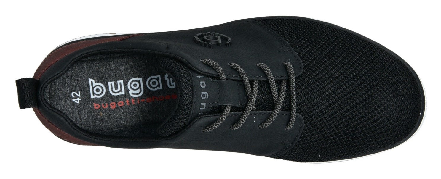 bugatti Sneaker  mit Ziernähten, Freizeitschuh, Halbschuh, Schnürschuh