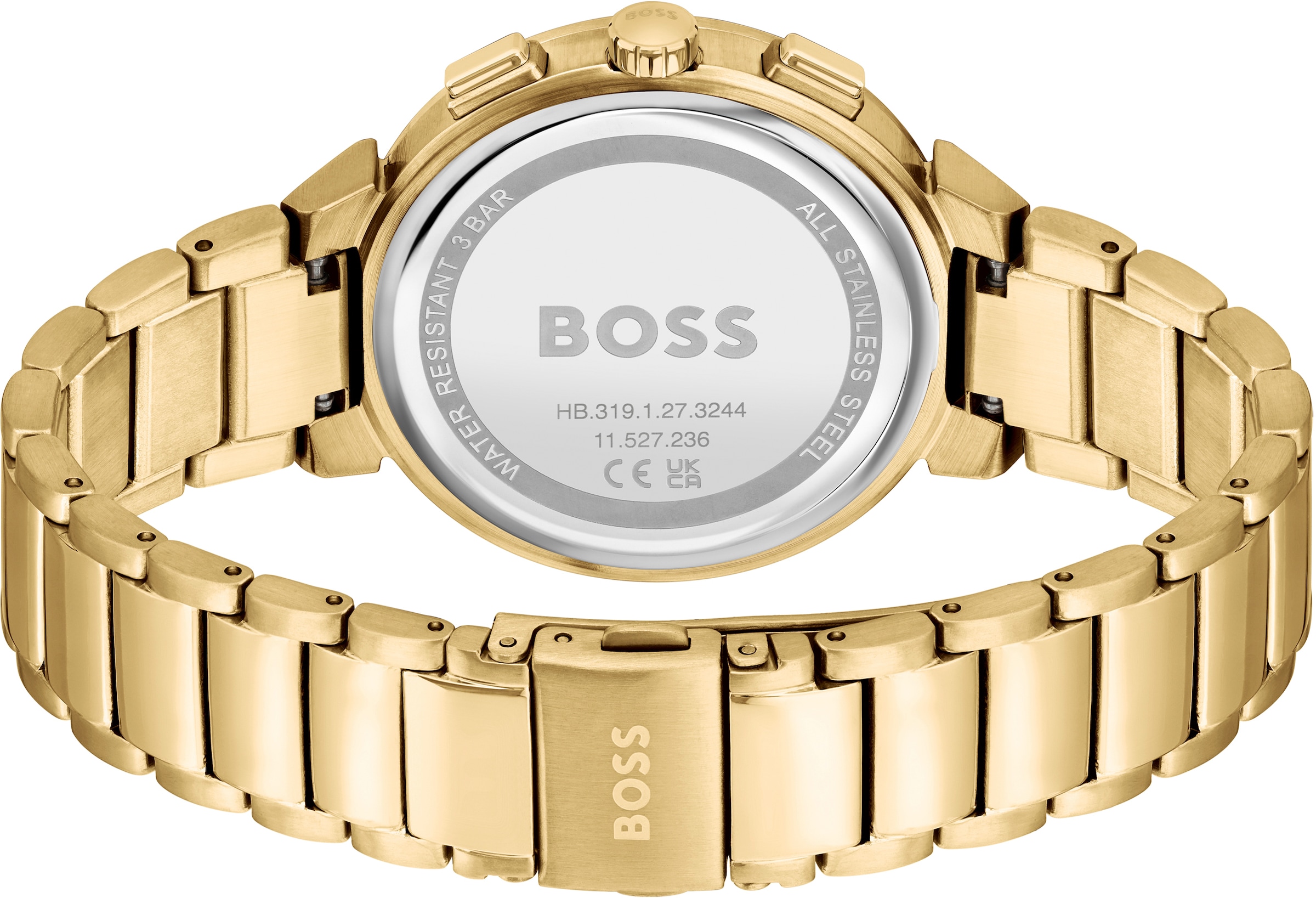 BOSS Multifunktionsuhr »ONE«, Quarzuhr, Damenuhr, Armbanduhr, Glaskristalle, Edelstahlarmband