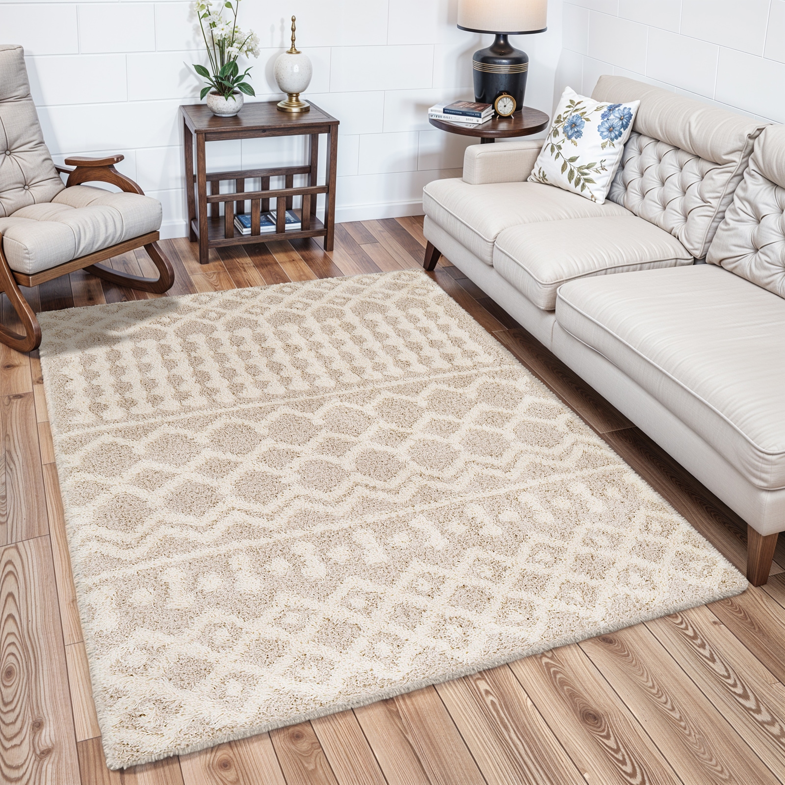 Livabliss Hochflor-Teppich »DUBAI« rechteckig 52 mm Höhe Boho Shaggy Teppich, Weich, Flauschig, Kuschelig, Schlafzimmer