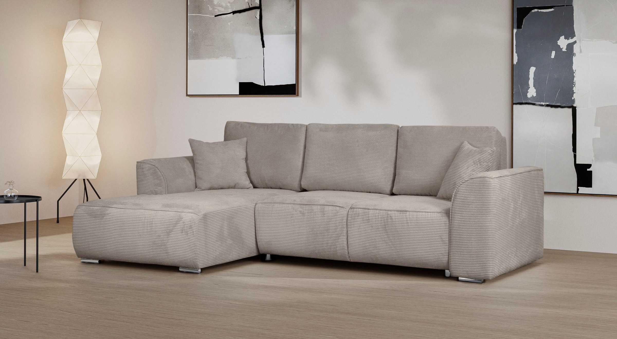 OTTO home Ecksofa »BEATRICE optionale Schlafsofa mit Bettkasten, B/T/H: 265 günstig online kaufen