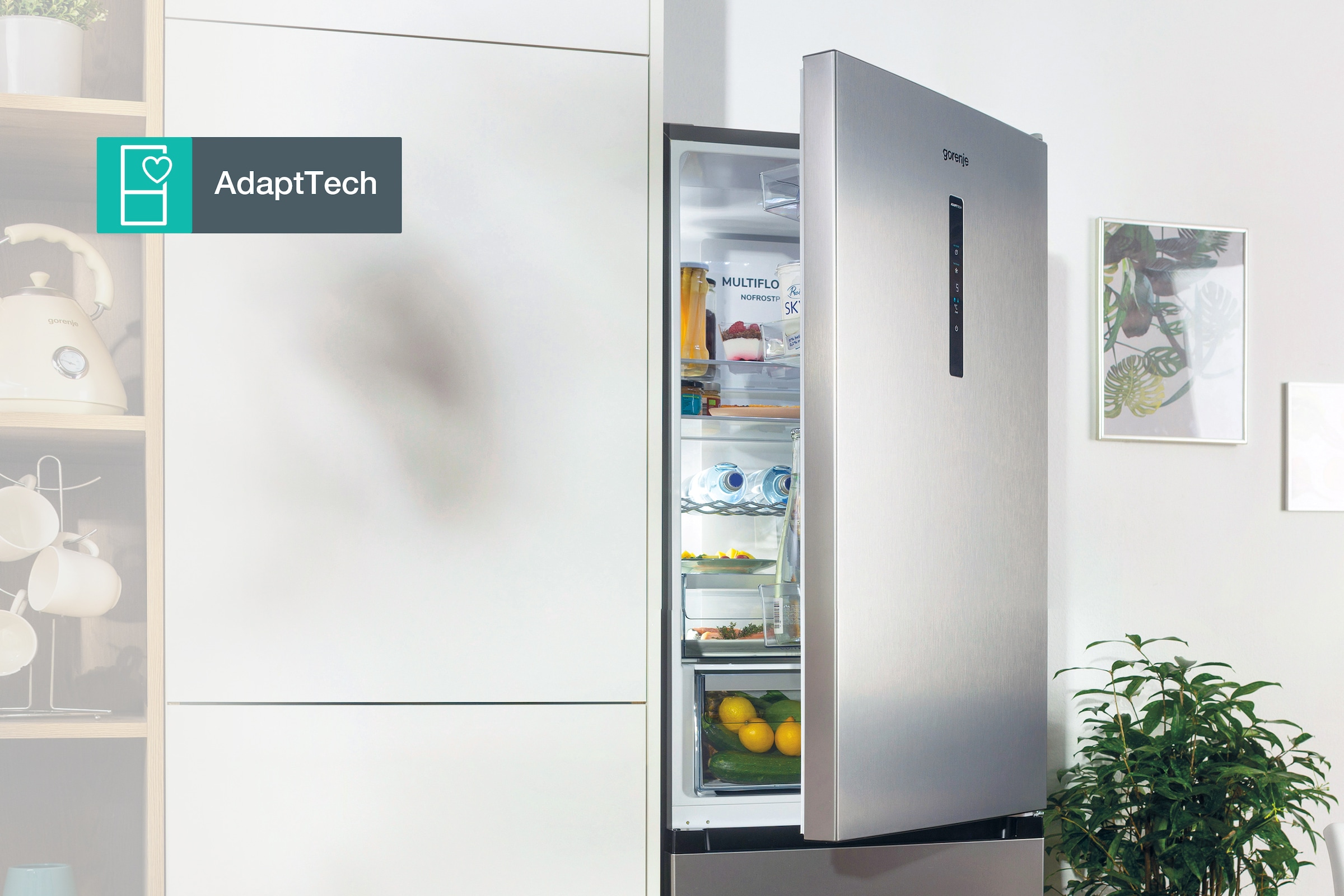 GORENJE Kühl-/Gefrierkombination »NRK620B61X4OT«, kein Abtauen Dank NoFrostPlus, CrispZone mit Feuchteregulierung
