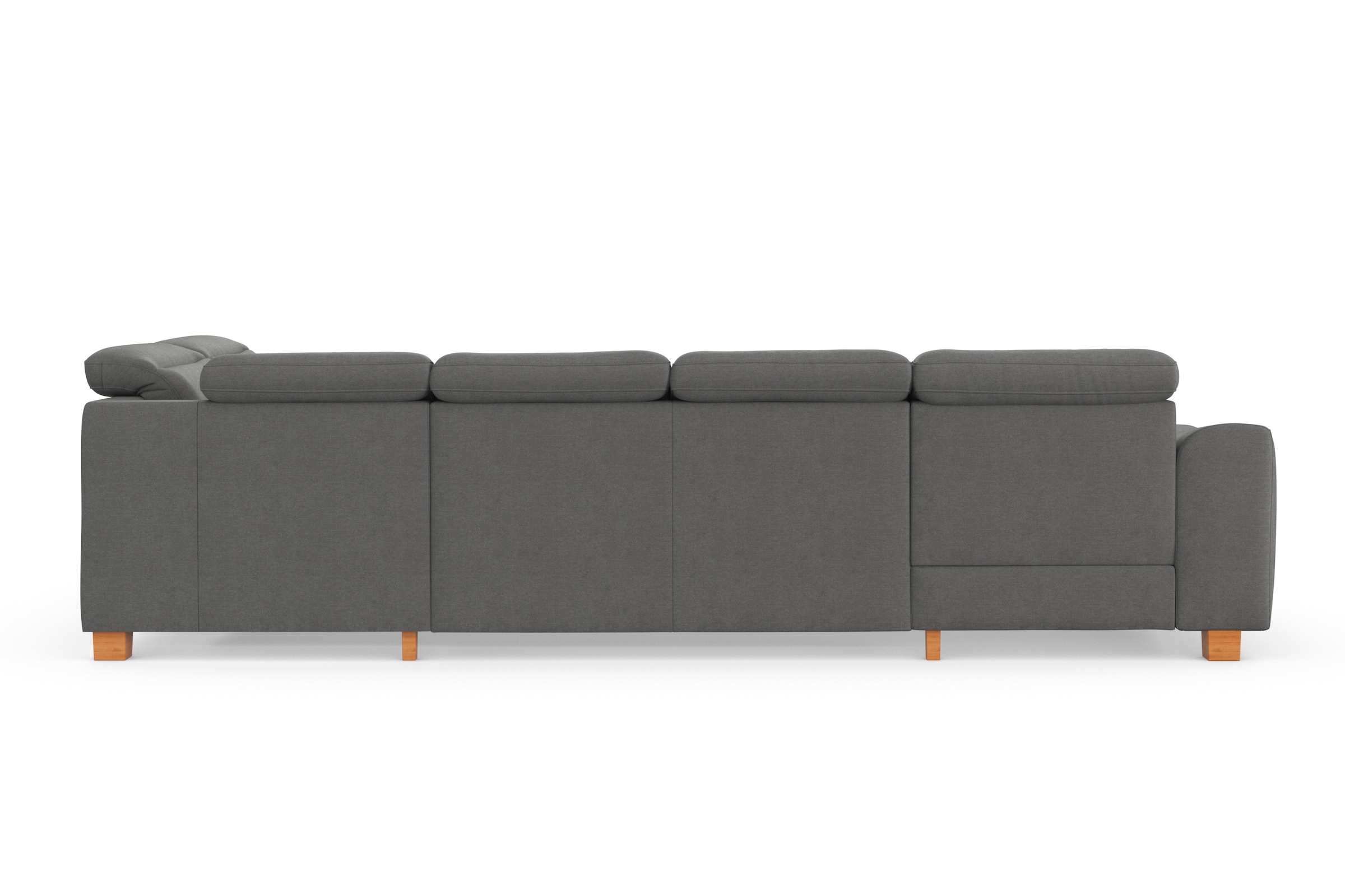 sit&more Wohnlandschaft »Dundee U-Form«, mit Federkern und Massivholzfüßen, wahlweise mit Kopfteilverstellung