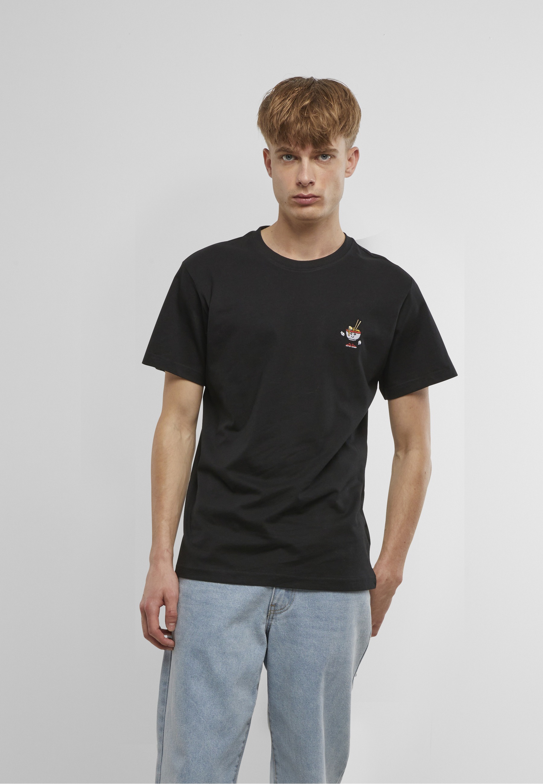 MisterTee T-Shirt »MisterTee Herren Peace Noodles Tee EMB« 1 Stk.