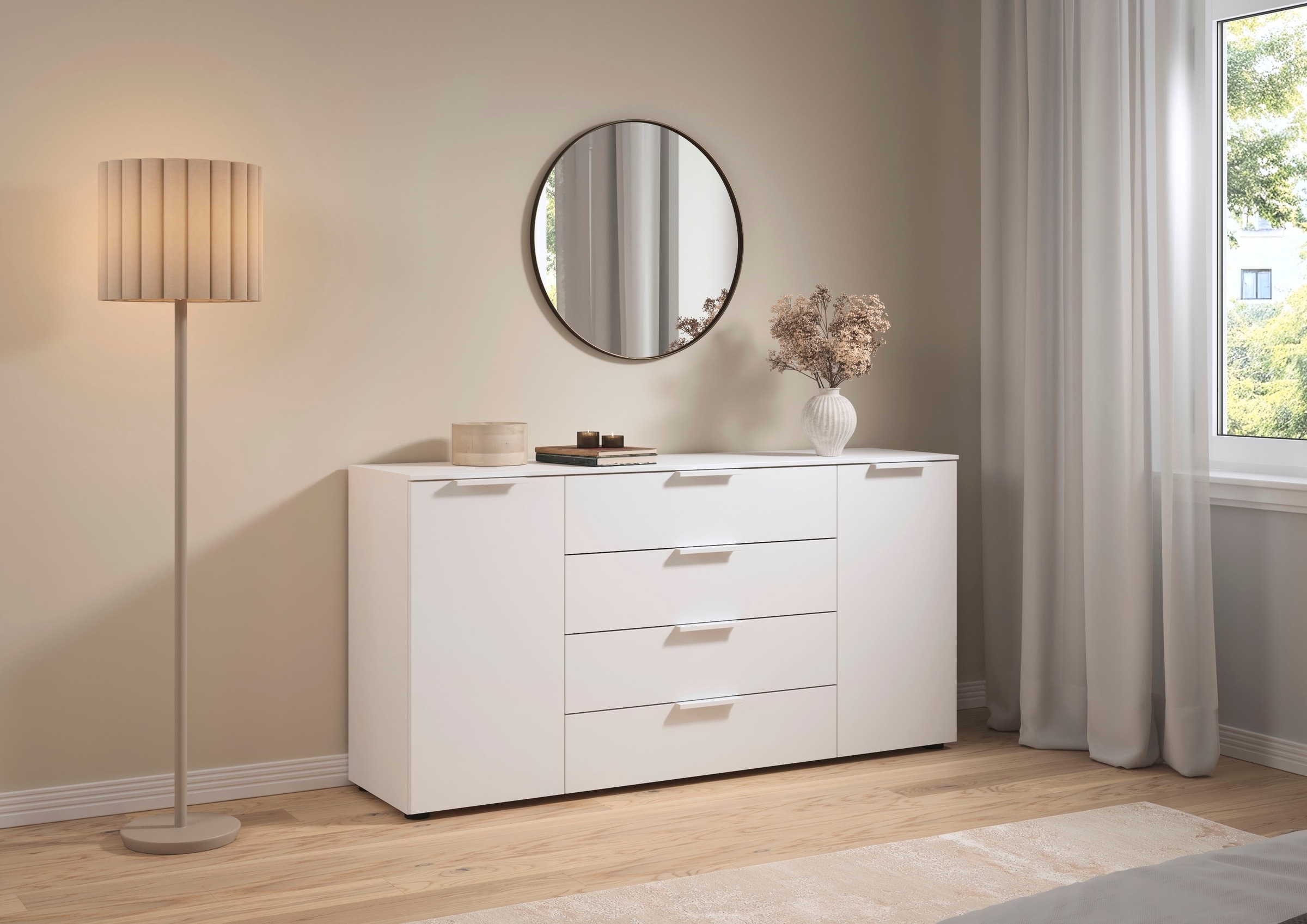 LeGer Home by Lena Gercke Kommode »Kommode Sideboard Schubladenkommode SERINA eleganter Eyecatcher« inkl. SOFT-CLOSE-FUNKTION,  mit 4 Schubkästen und 2 Türen sowie Metallgriffen MADE IN GERMANY