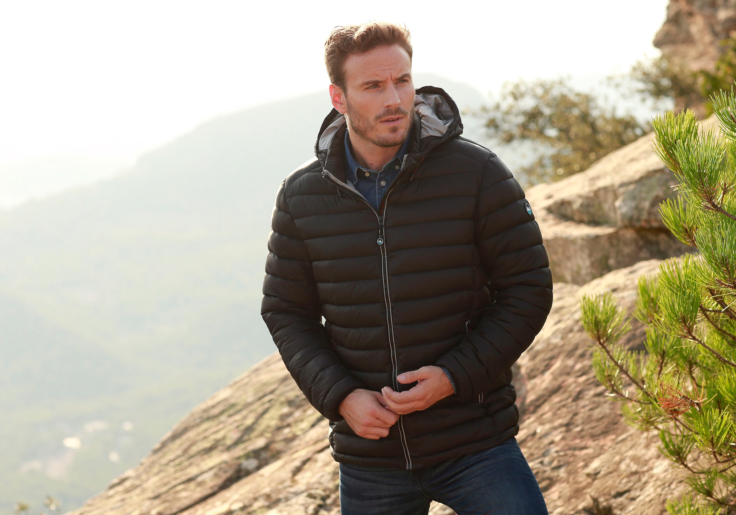 Polarino Steppjacke mit Kapuze Atmungsaktiv, winddicht, wasserabweisend