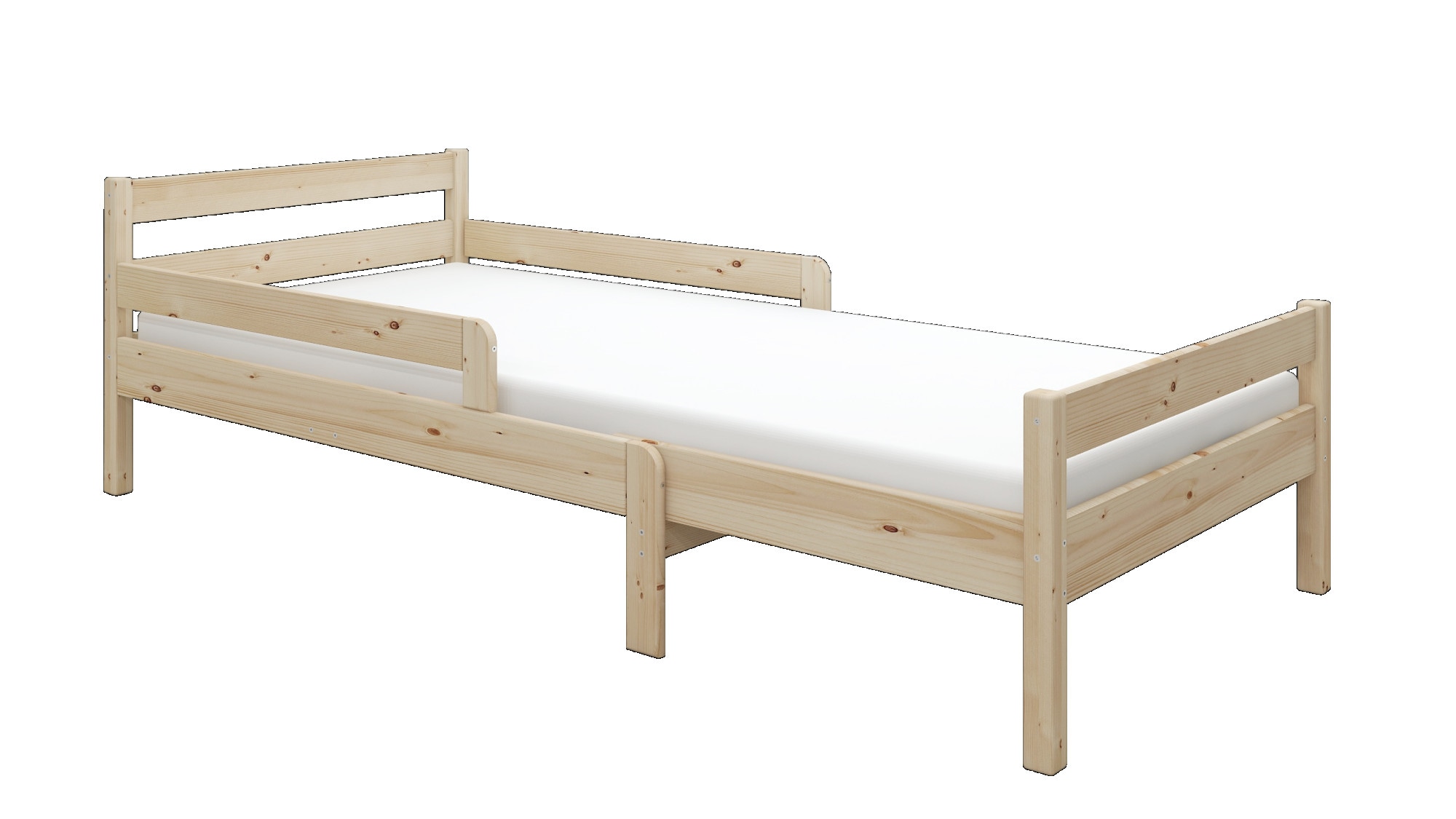 Home affaire Kinderbett »Wenke,  ausziehbar von 140 bis 200 cm, FSC®« 90cm Breite, 140-200cm Liegefläche,  massive Kiefer, mit Lattenrost, zeitlose Optik,  Rausfallschutz