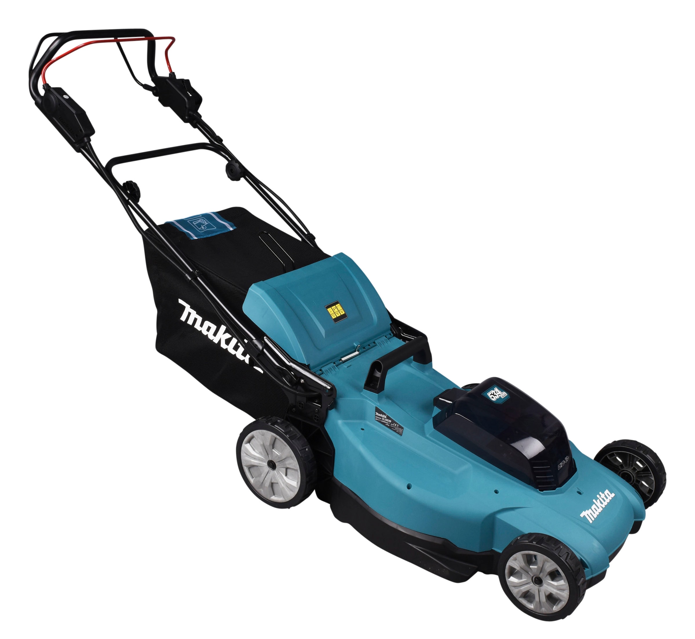 Makita Akkurasenmäher »»DLM539Z««, Ohne Akku und Ladegerät,2x18V, 53 cm, 70 l