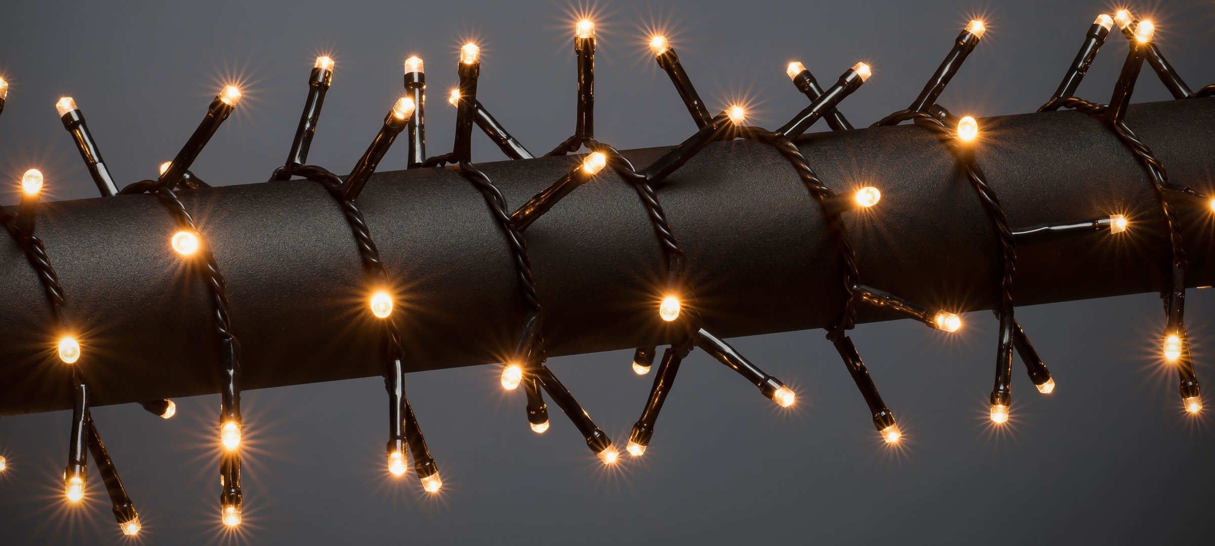 KONSTSMIDE LED-Lichterkette »Weihnachtsdeko«, Micro LED Büschellichterkette Cluster, 600 bernsteinfarbene Dioden