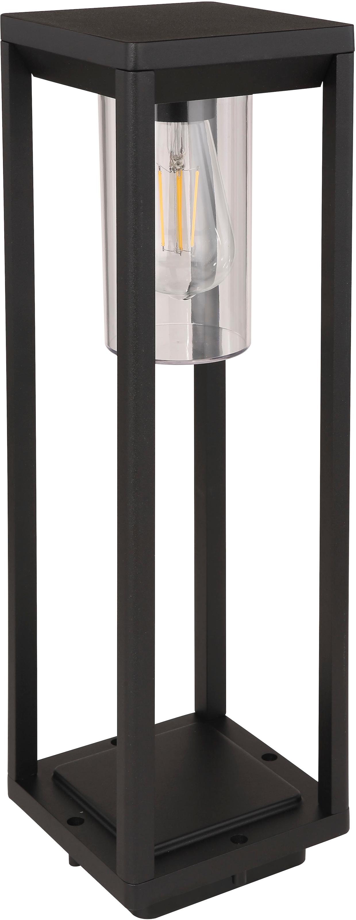 GLOBO LIGHTING Außen-Stehlampe »CANDELA« E27 1 Stk. Außenleuchte Schwarz, Sockelleuchte, IP44, E27 LED 15W